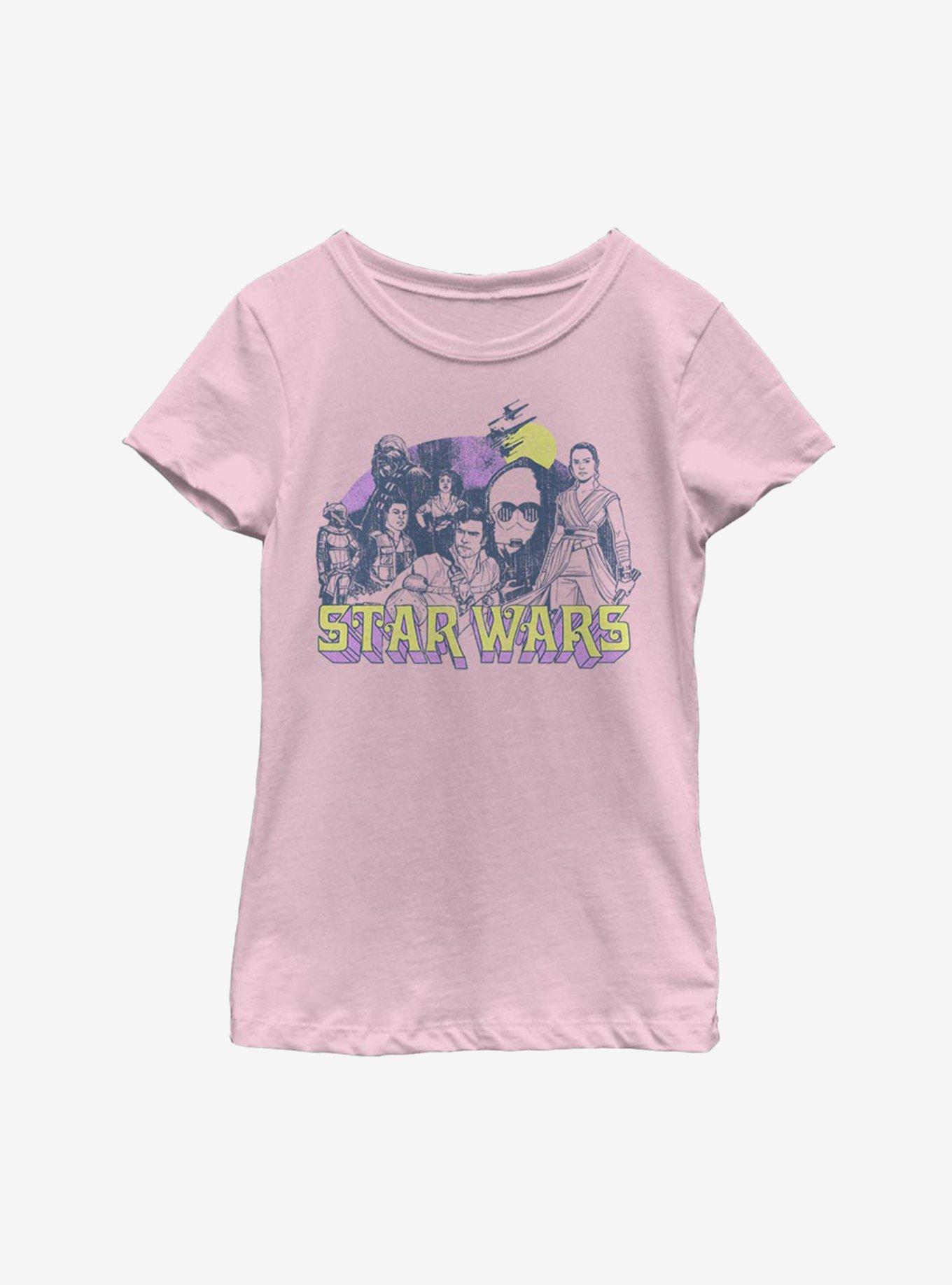 Star Wars Episode IX The Rise Of Skywalker Retro Rebel Youth Girls T-Shirt, PINK, hi-res