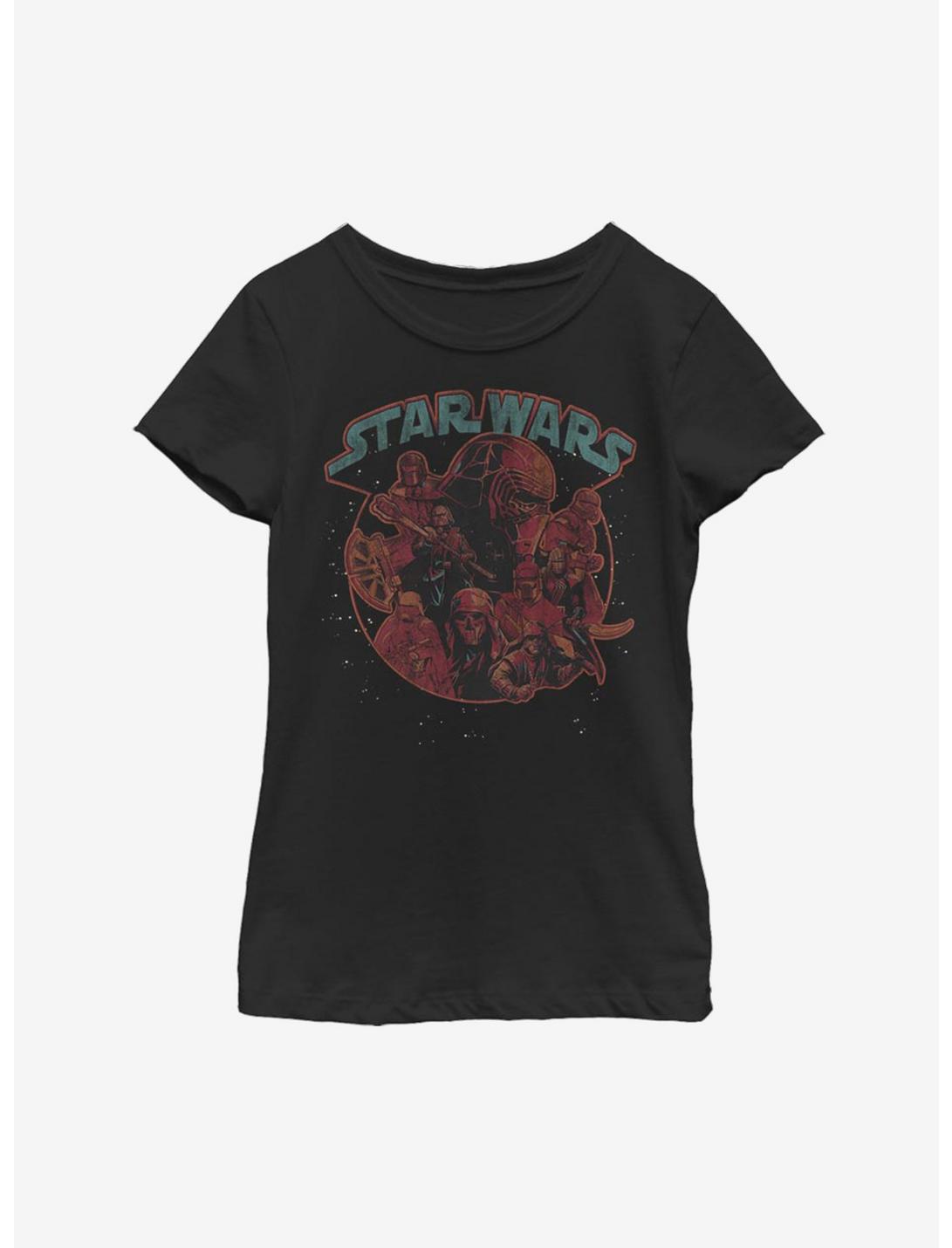 Star Wars Episode IX The Rise Of Skywalker Retro Villains Youth Girls T-Shirt, BLACK, hi-res
