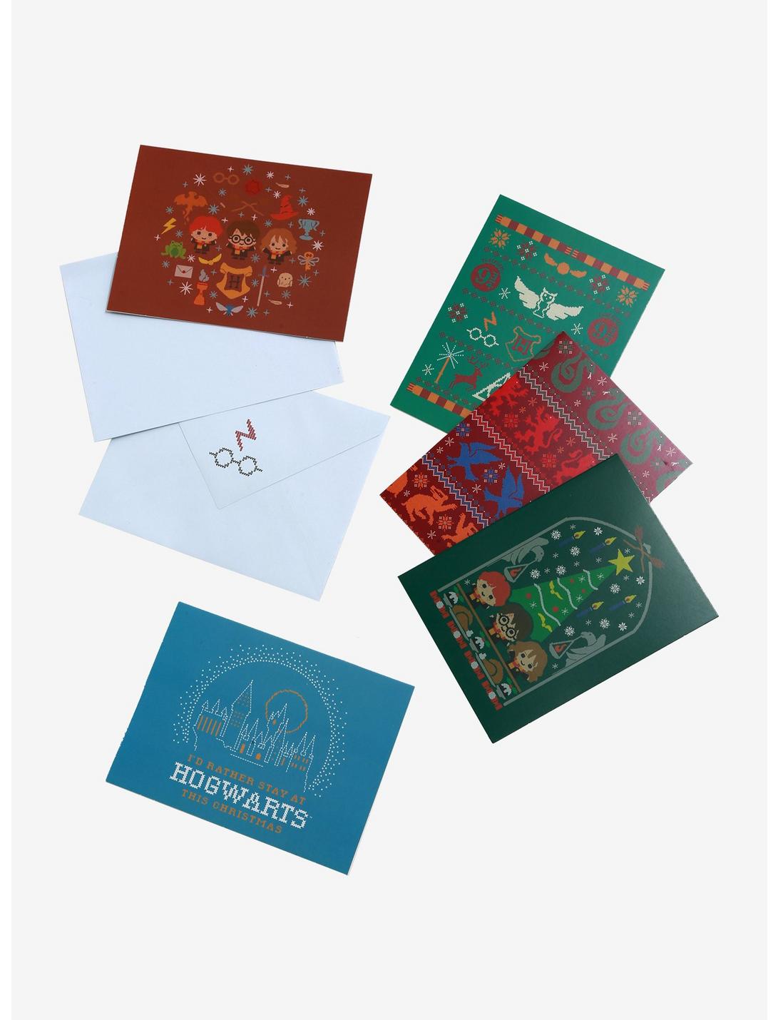 Harry Potter Christmas Chibi Note Card Set, , hi-res