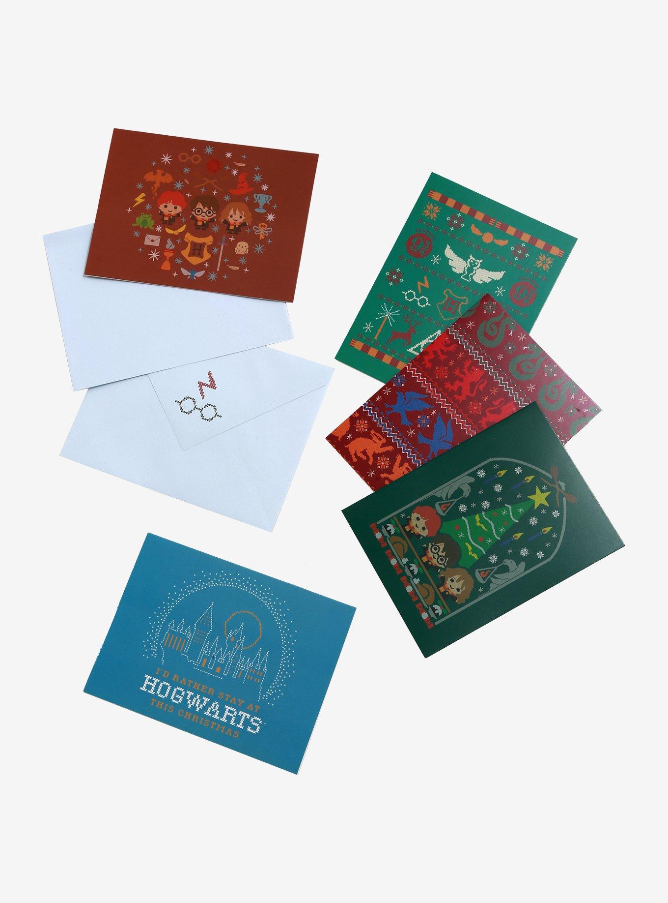 Harry Potter Christmas Chibi Note Card Set, , hi-res