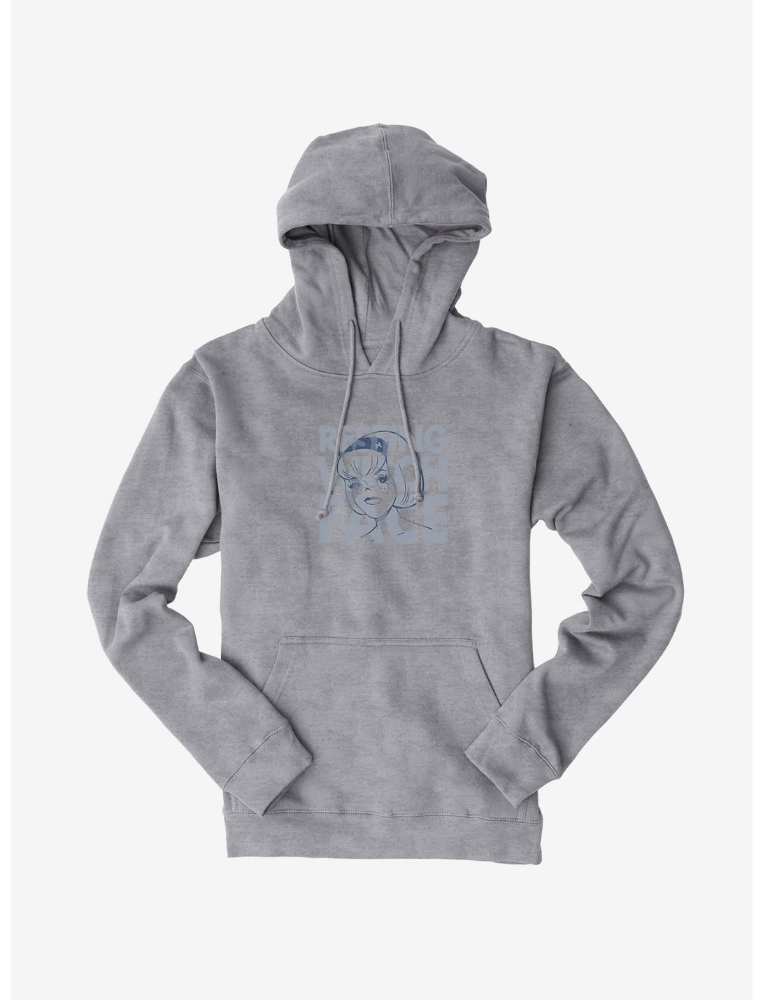 Archie Comics Chilling Adventures of Sabrina Resting Witch Face Hoodie, HEATHER GREY, hi-res