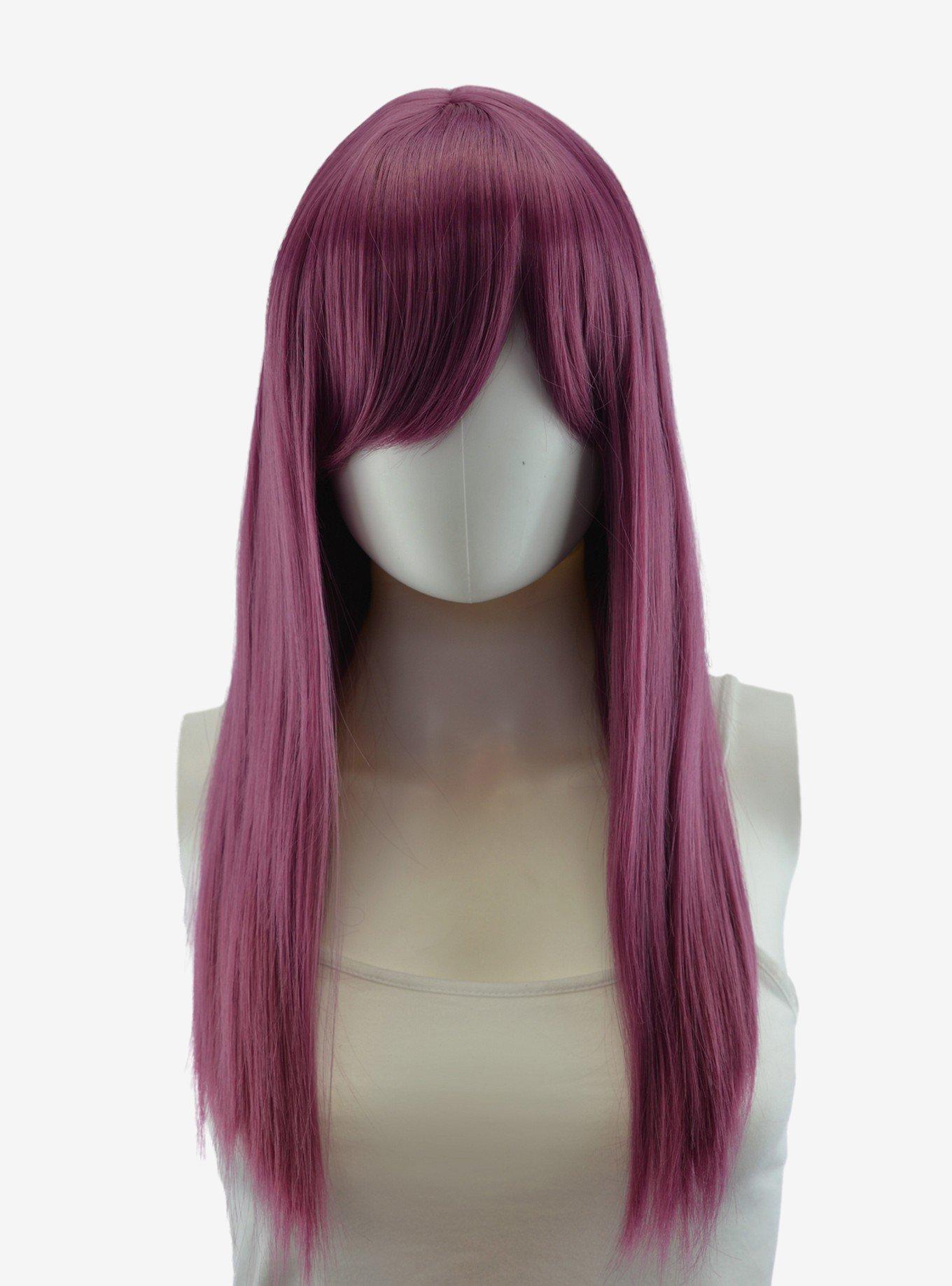 Epic Cosplay Theia Dark Plum Purple Medium Length Wig, , hi-res