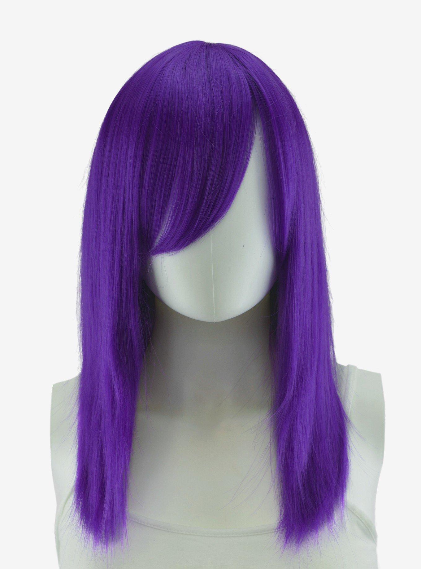 Epic Cosplay Theia Lux Purple Medium Length Wig, , hi-res