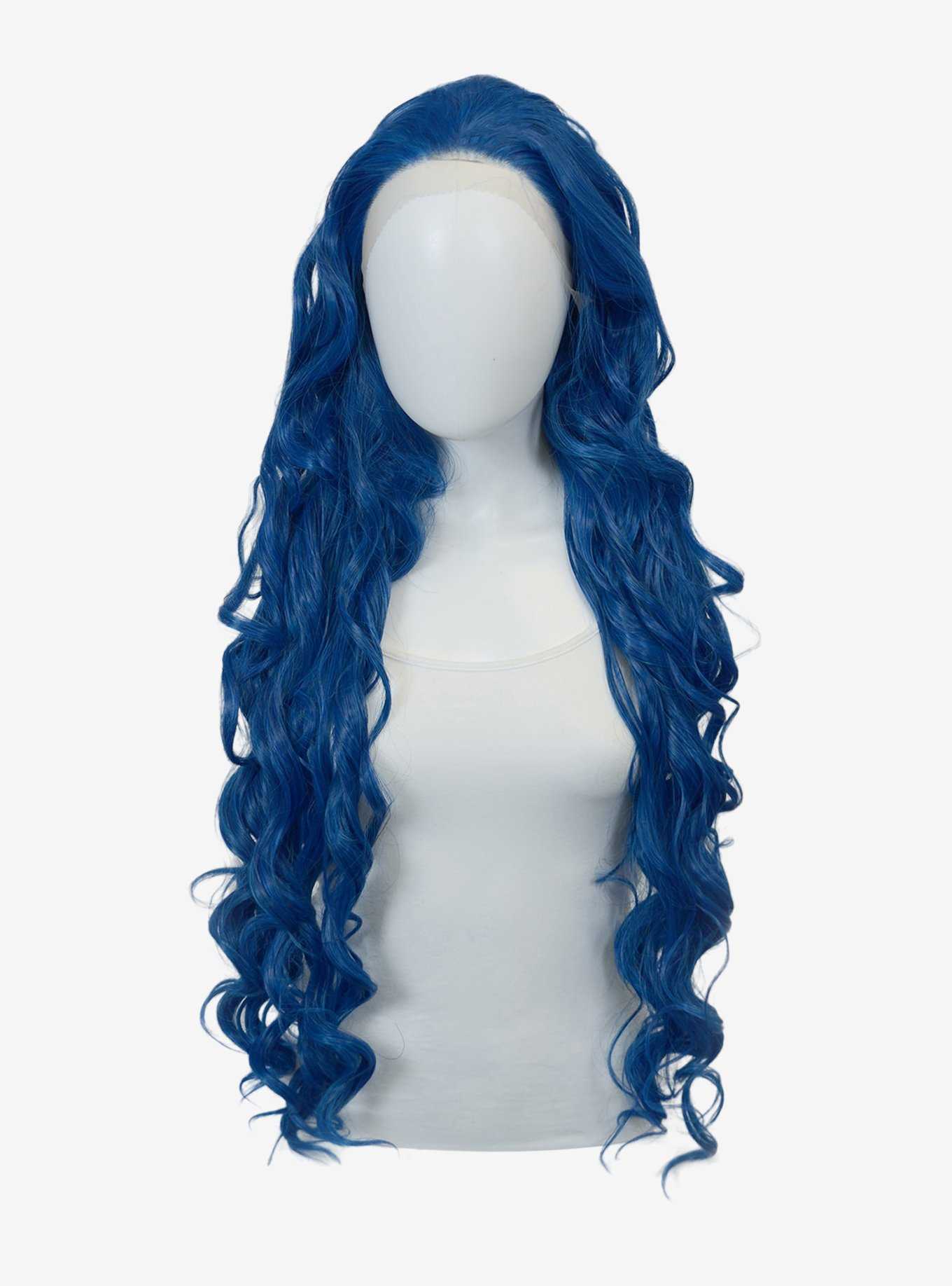 Epic Cosplay Urania Shadow Blue Long Curly Lace Front Wig, , hi-res