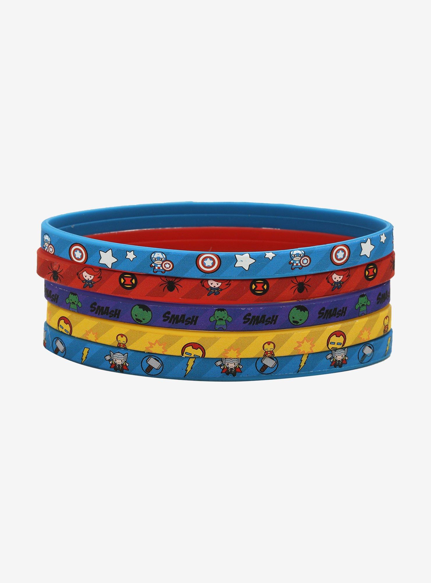 Marvel Avengers Chibi Rubber Bracelet Set, , hi-res