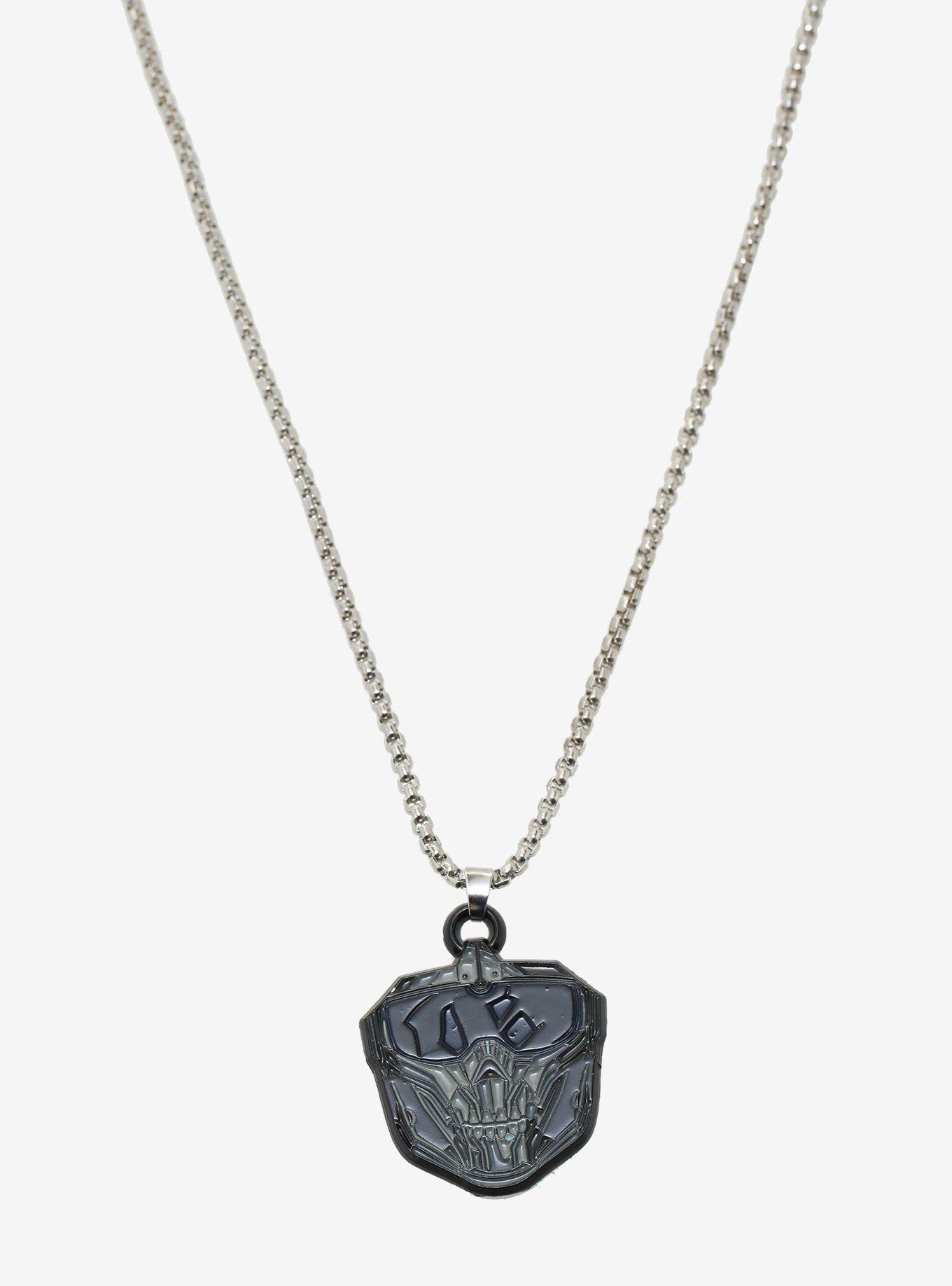 Marvel Black Widow Taskmaster Mask Necklace | Hot Topic