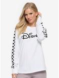 Our Universe Disney Checkered Women's Long Sleeve T-Shirt - BoxLunch Exclusive, WHITE, hi-res