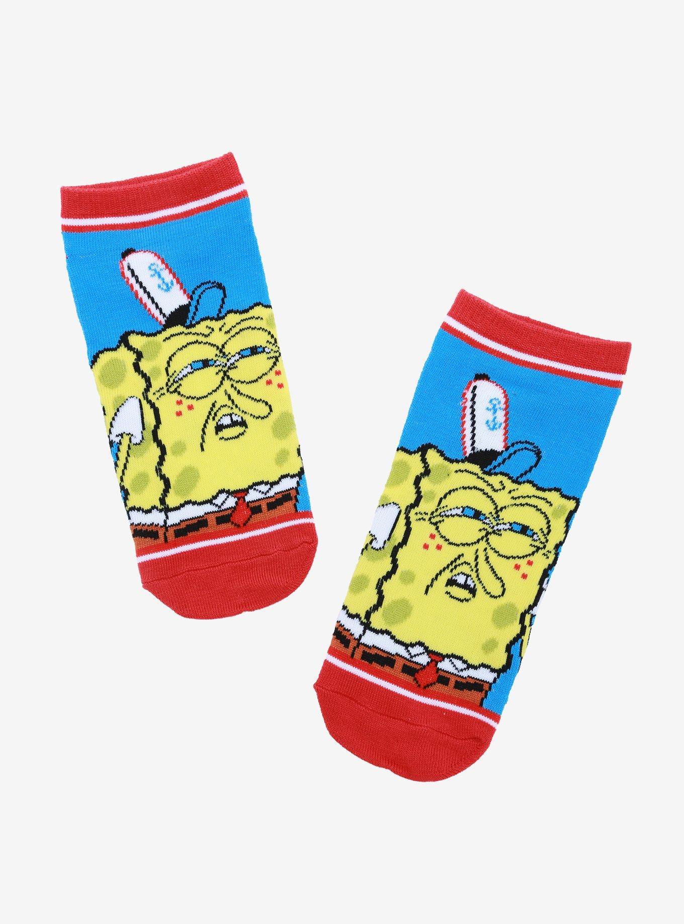 SpongeBob SquarePants Squinting No-Show Socks | Hot Topic