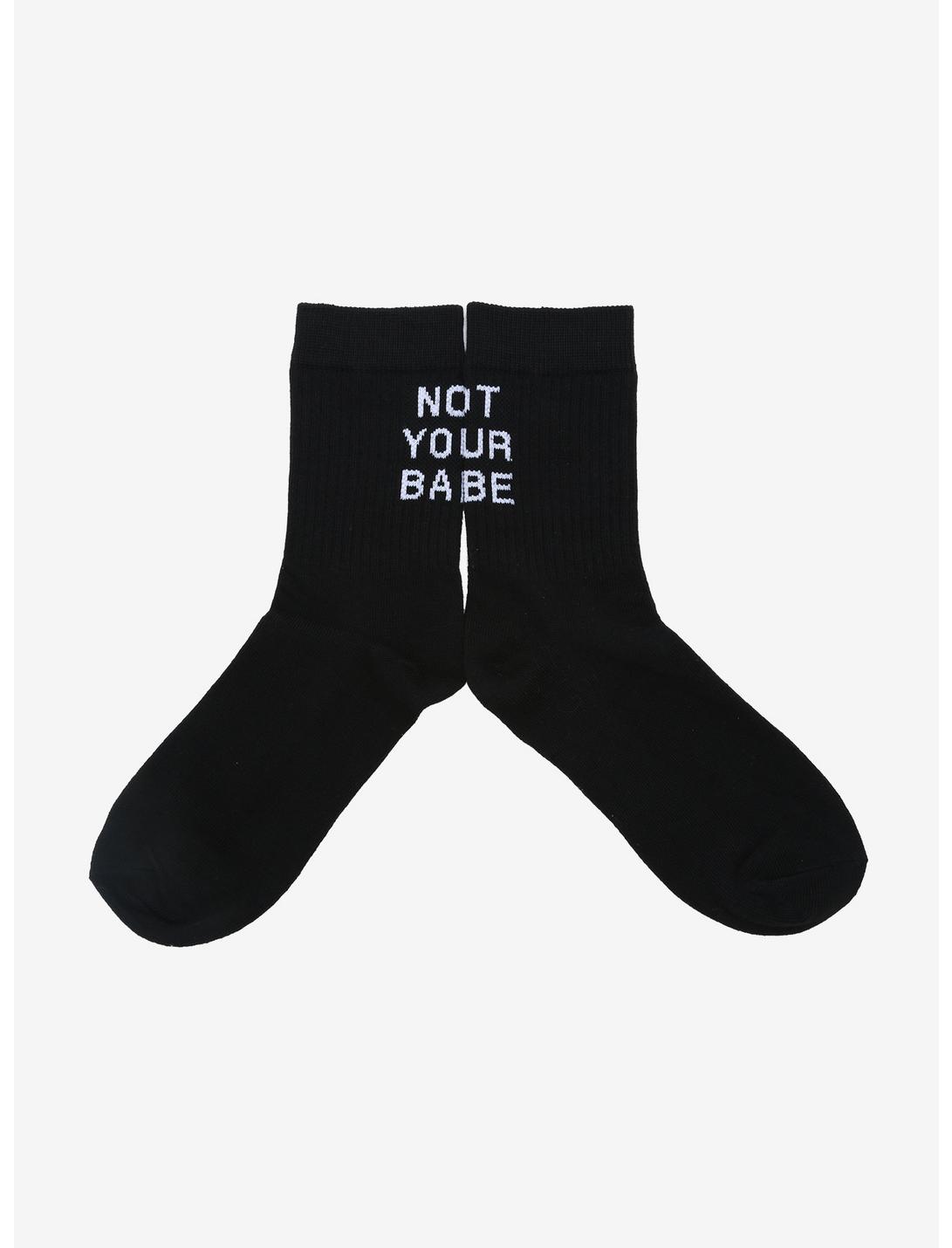 Not Your Babe Crew Socks, , hi-res