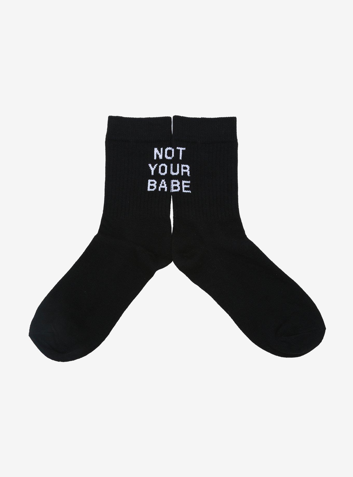 Not Your Babe Crew Socks, , hi-res