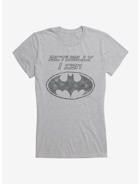 DC Comics Batgirl Actually I Can Girls T-Shirt, HEATHER, hi-res