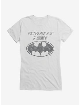 DC Comics Batgirl Actually I Can Girls T-Shirt, WHITE, hi-res