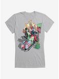 DC Comics Batman Harley Quinn Poison Ivy Motorcycle Girls T-Shirt, HEATHER, hi-res