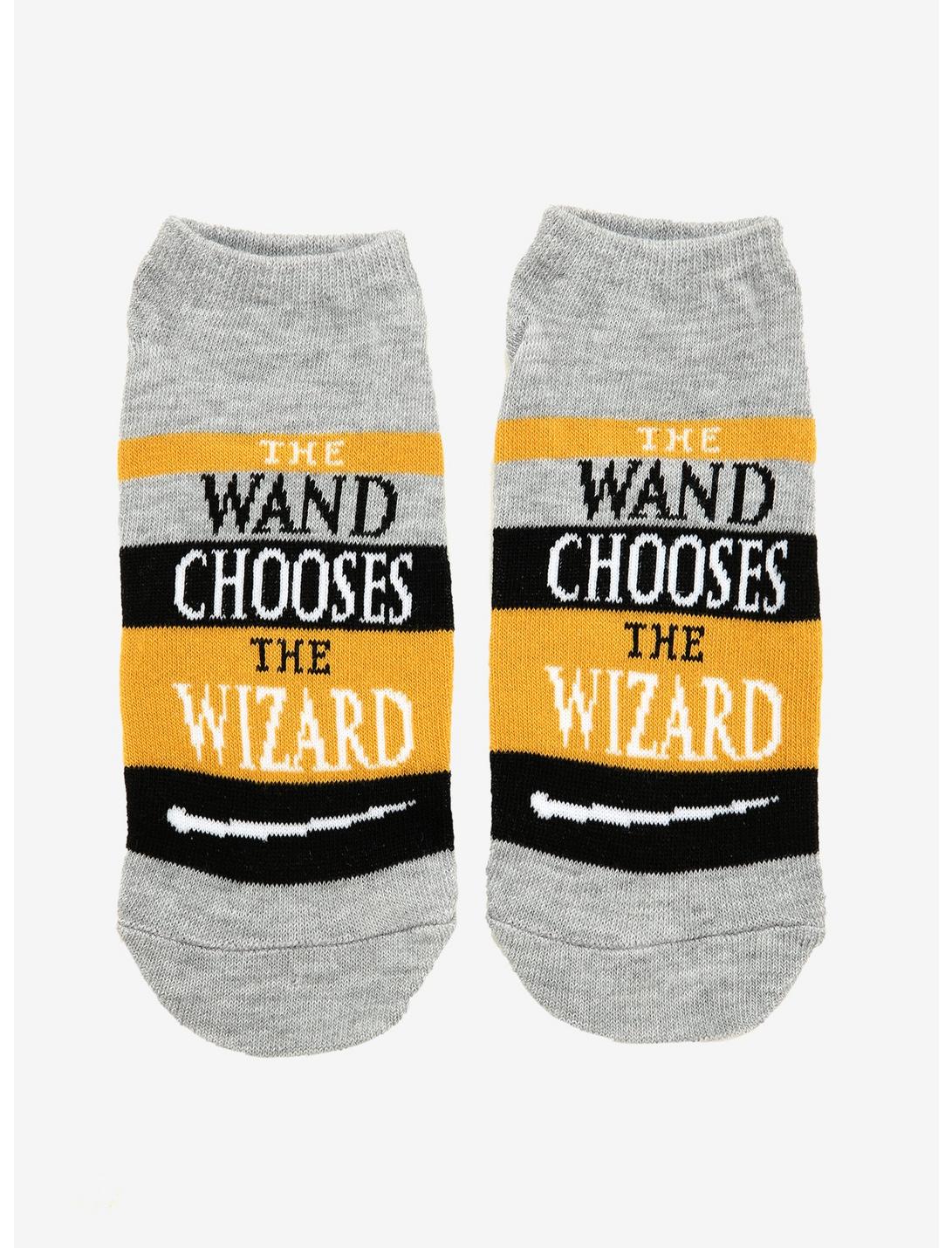 Harry Potter Wand Chooses The Wizard No-Show Socks, , hi-res
