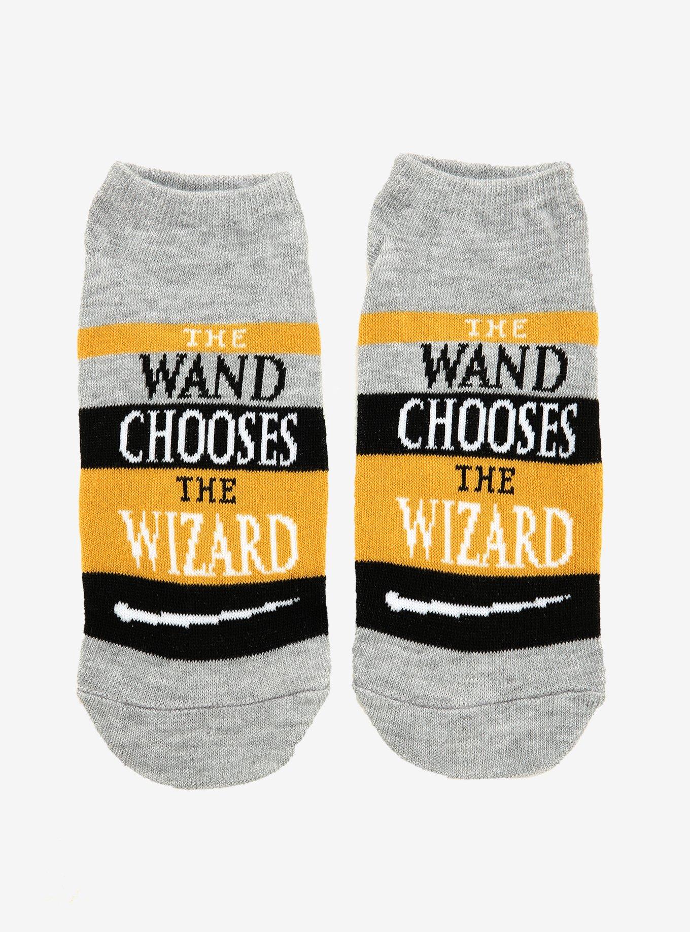 Harry Potter Wand Chooses The Wizard No-Show Socks, , hi-res