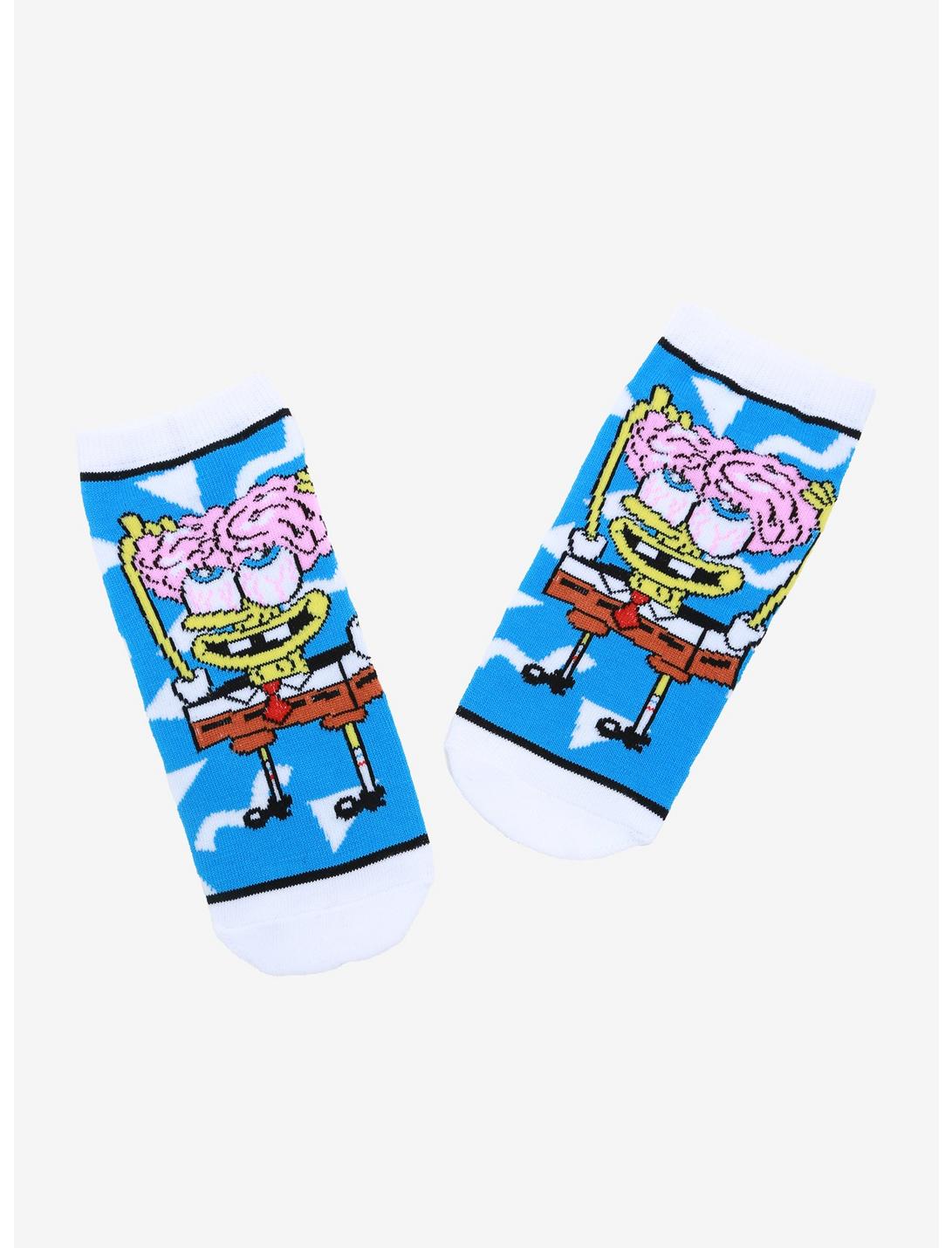 SpongeBob SquarePants Brain No-Show Socks, , hi-res
