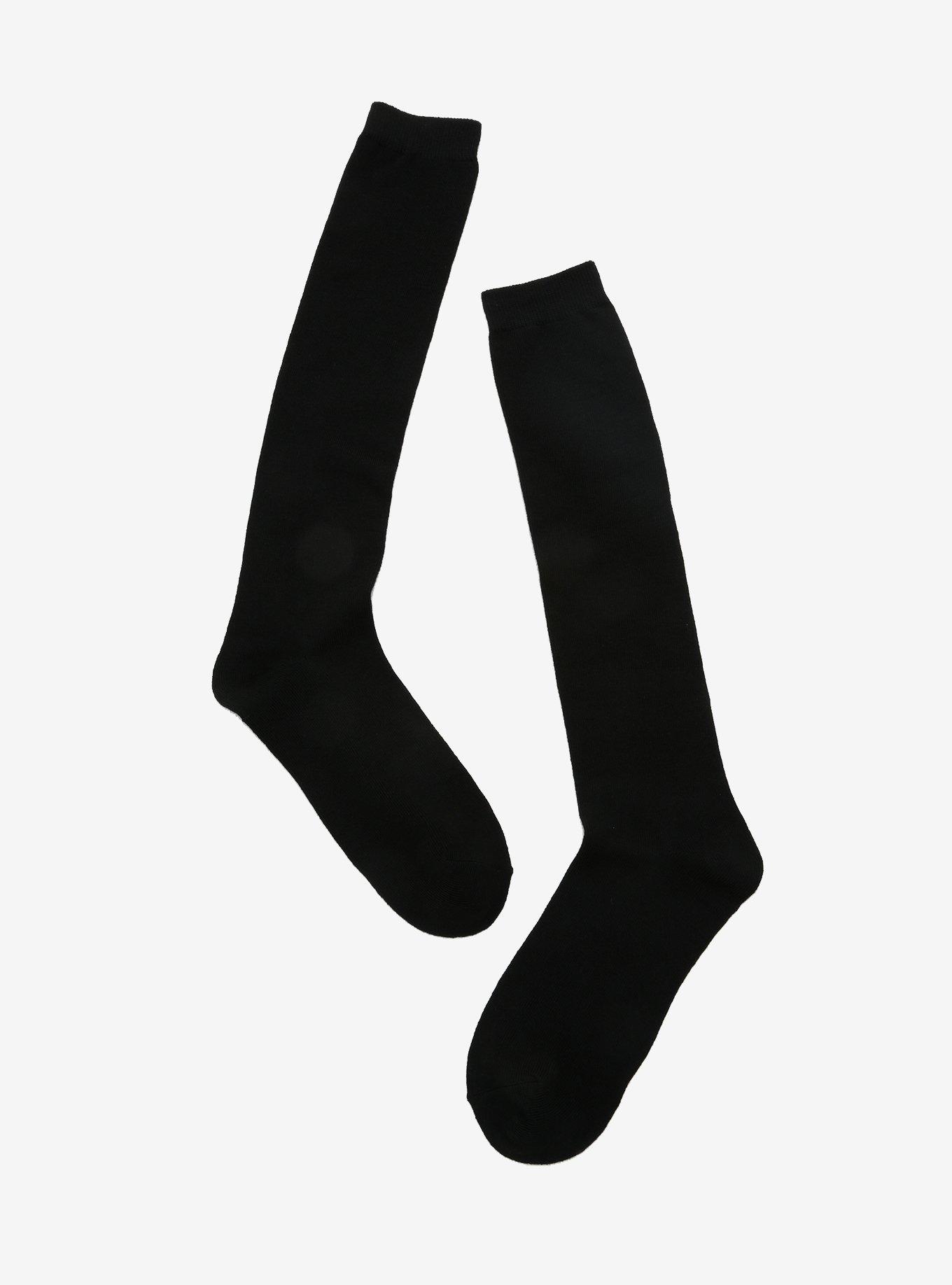 Black KneeHigh Socks Hot Topic
