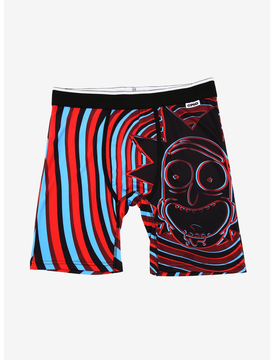Rick And Morty Red & Blue Swirl Boxer Briefs