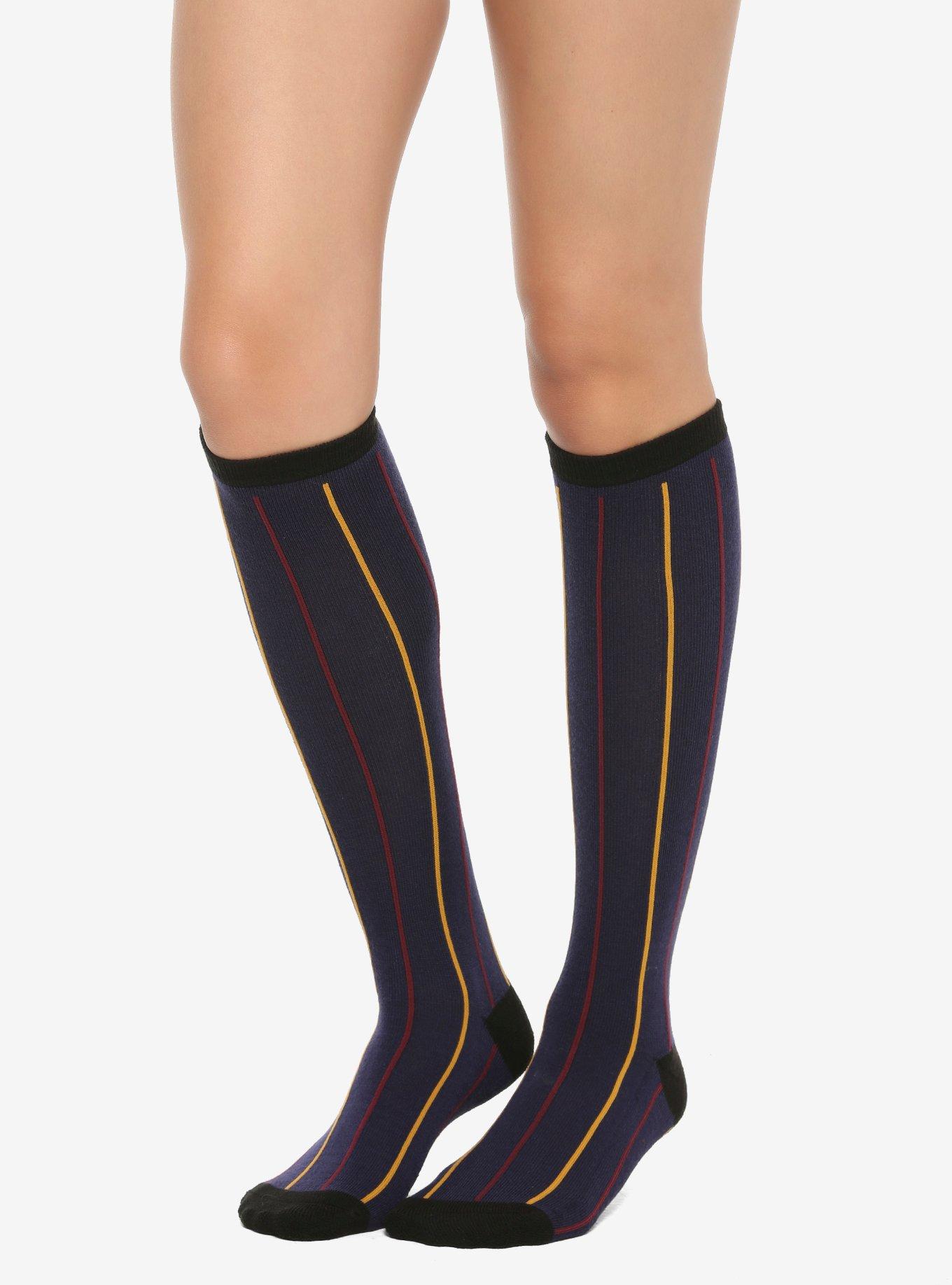 Pinstripe KneeHigh Socks Hot Topic