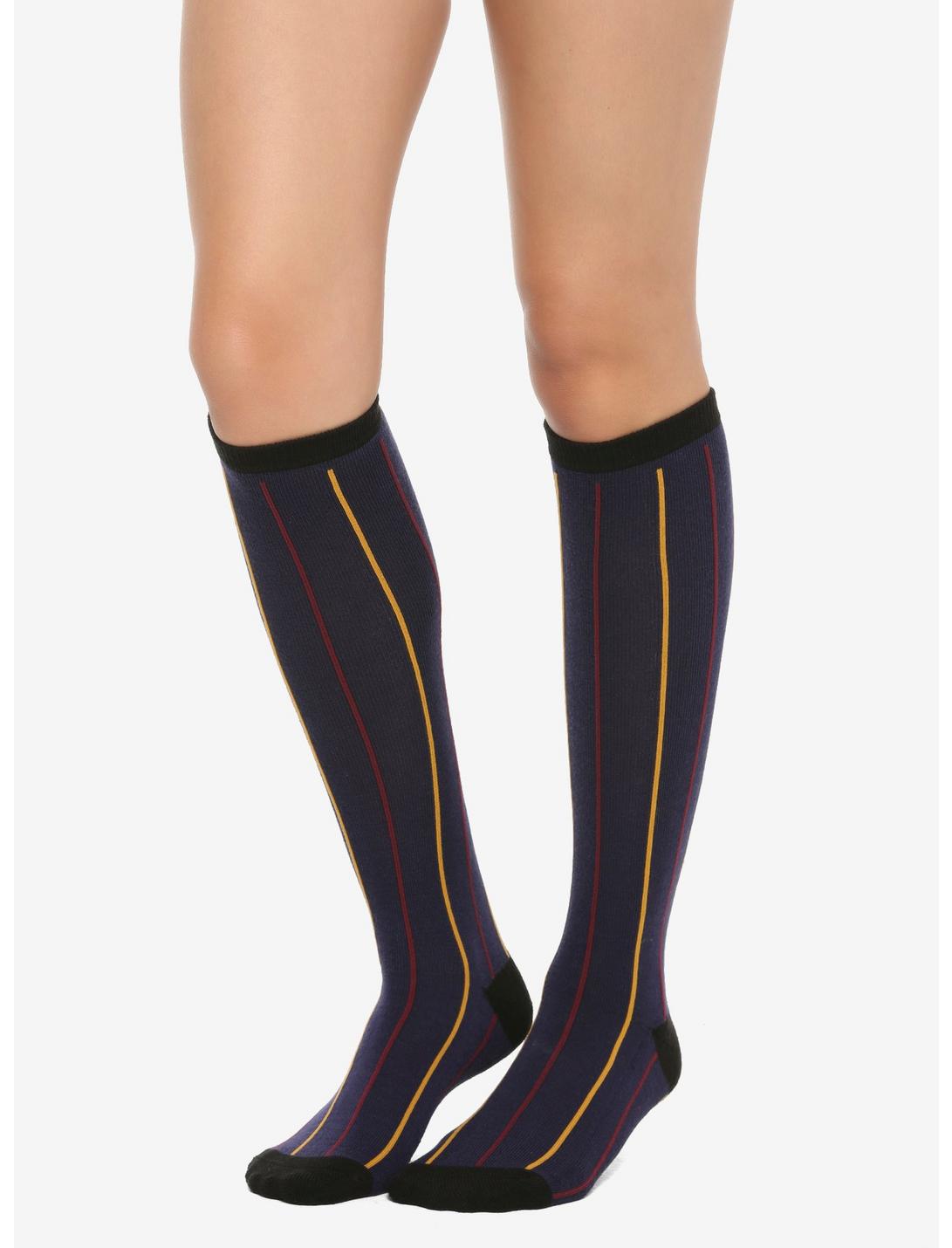 Pinstripe Knee-High Socks, , hi-res