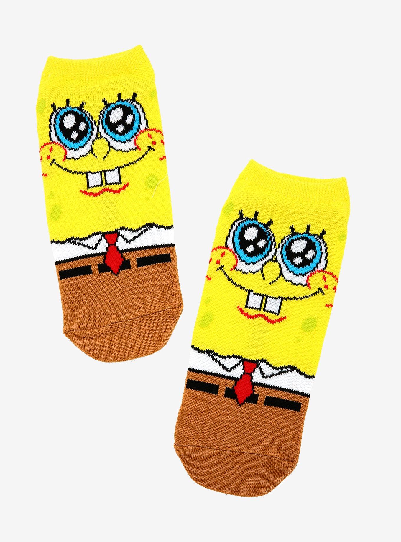 SpongeBob SquarePants Face No-Show Socks, , hi-res