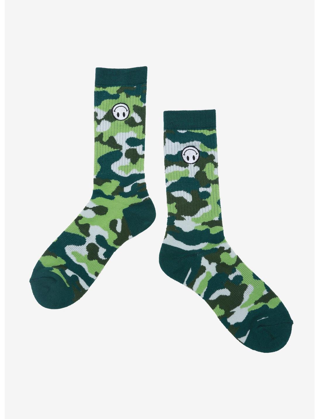 Green Camo Crew Socks, , hi-res