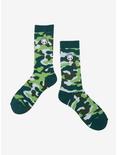 Green Camo Crew Socks, , hi-res