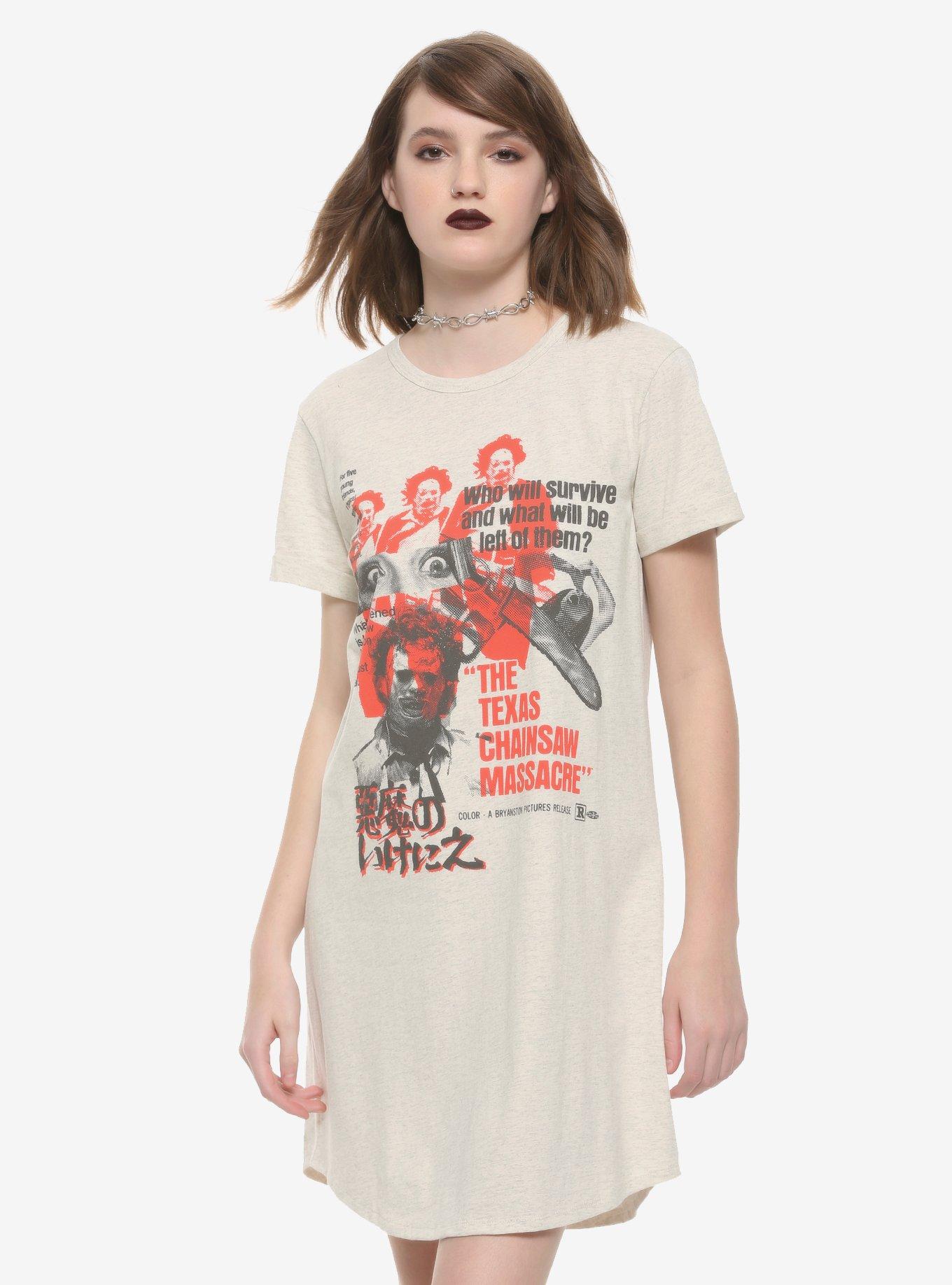 The Texas Chainsaw Massacre Red & Black Collage T-Shirt Dress | Hot Topic
