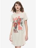 The Texas Chainsaw Massacre Red & Black Collage T-Shirt Dress, OATMEAL, hi-res