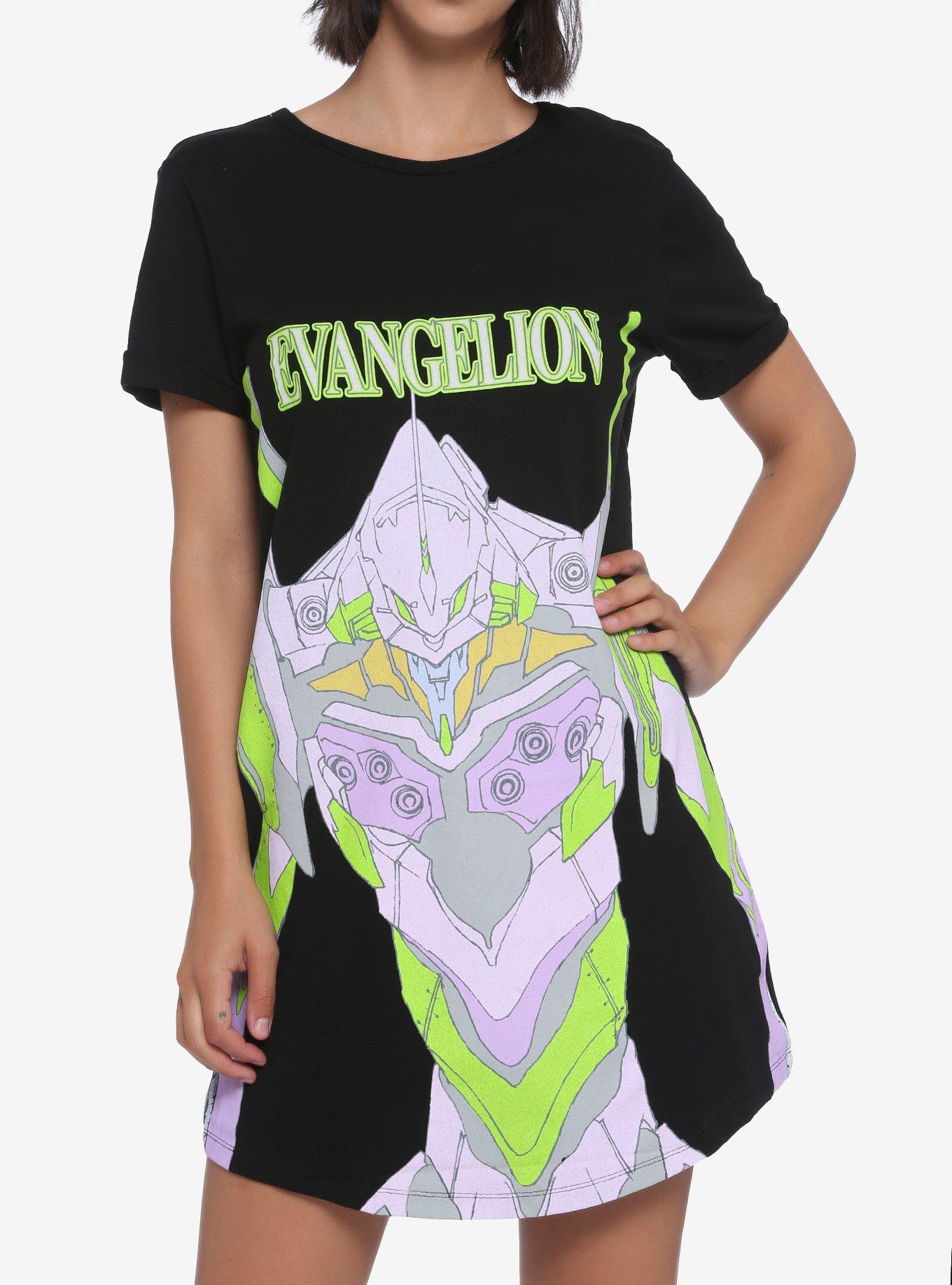 Neon Genesis Evangelion Eva Unit-01 T-Shirt Dress, BLACK, hi-res