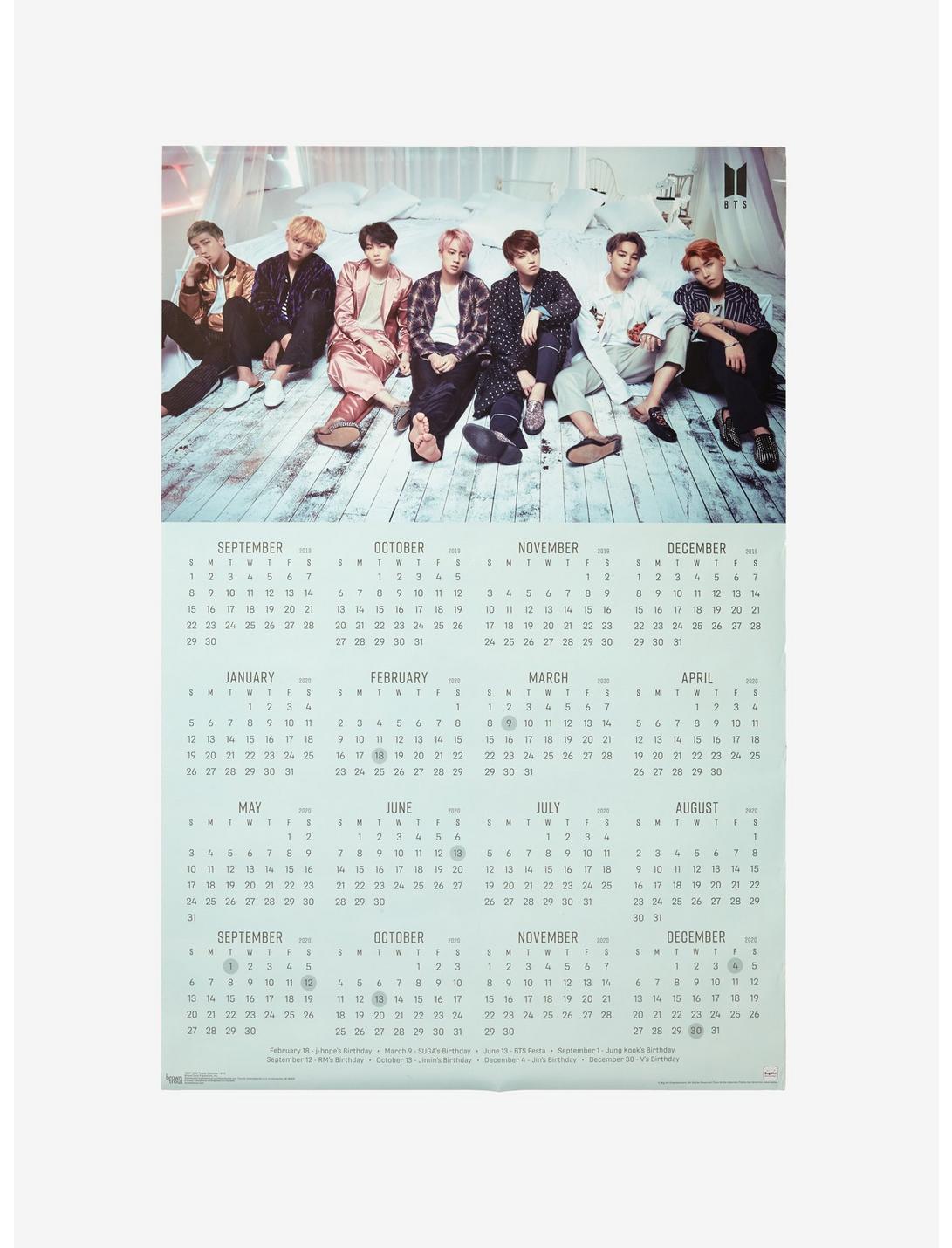 BTS 2019-2020 16 Month Calendar Poster, , hi-res