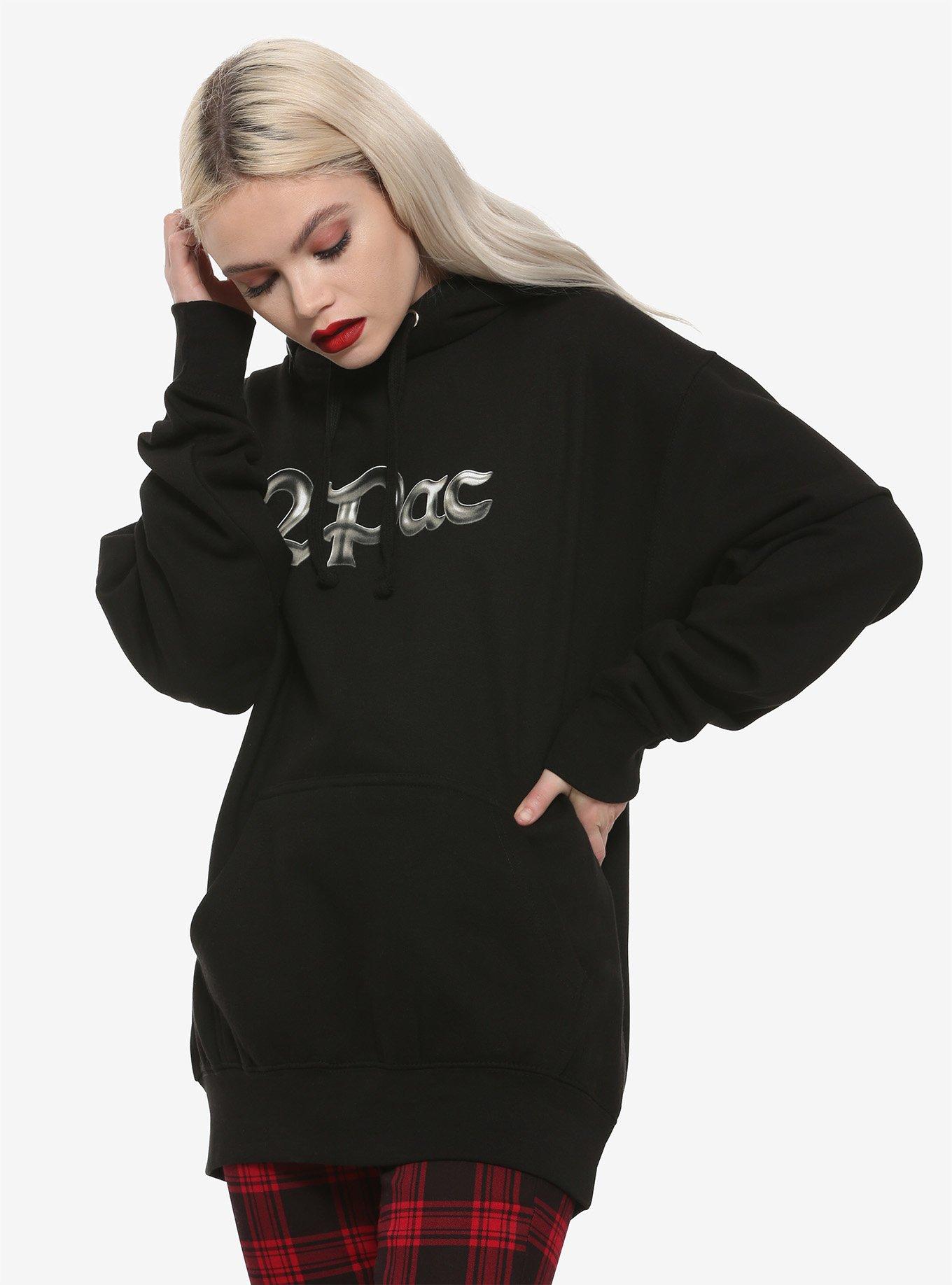 Tupac Praying Photo Girls Hoodie, BLACK, hi-res