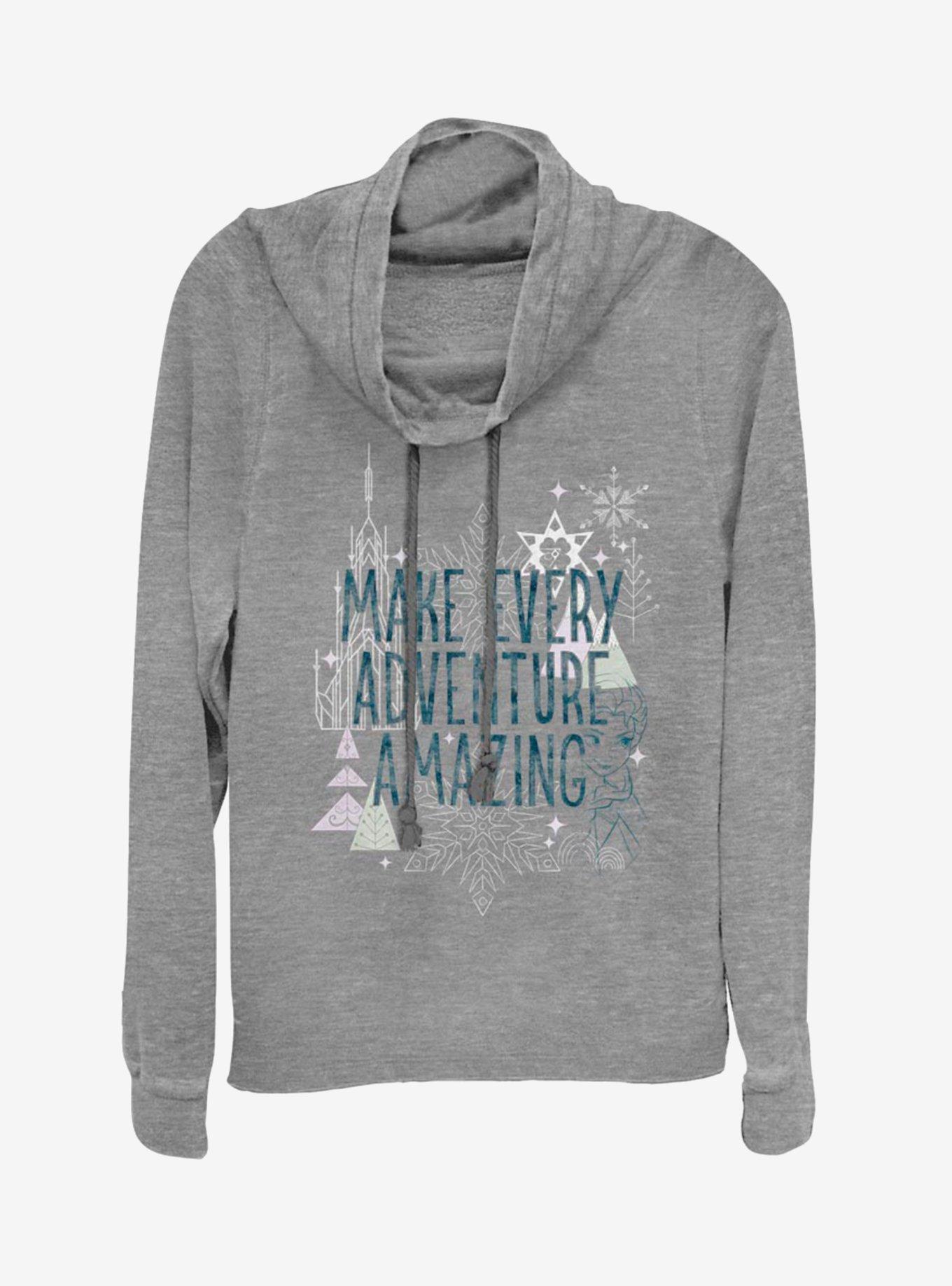 Disney Frozen Every Adventure Cowl Neck Long-Sleeve Girls Top