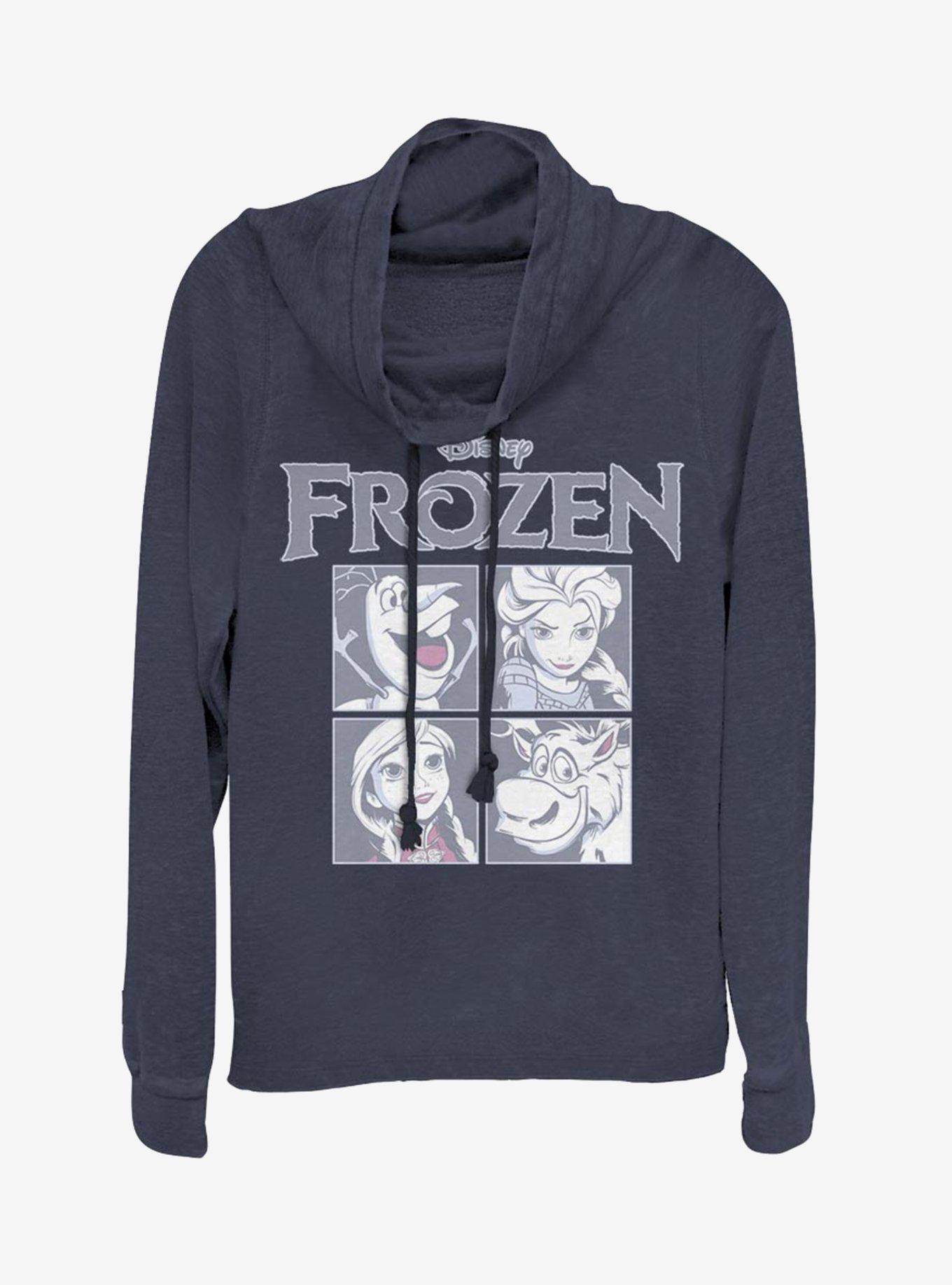 Disney Frozen Ice Cubes Cowl Neck Long-Sleeve Girls Top, , hi-res