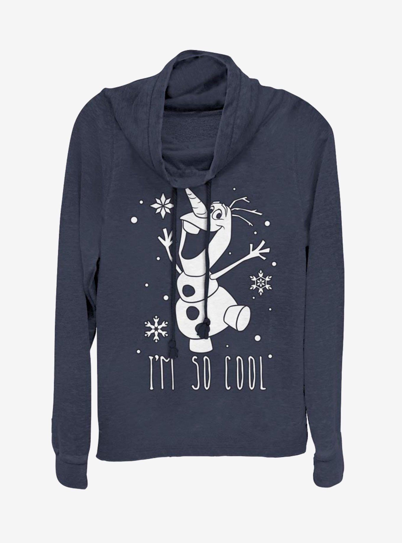 Disney Frozen So Cool Cowl Neck Long-Sleeve Girls Top, , hi-res
