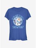 Disney Frozen Build A Snowman Girls T-Shirt, ROYAL, hi-res