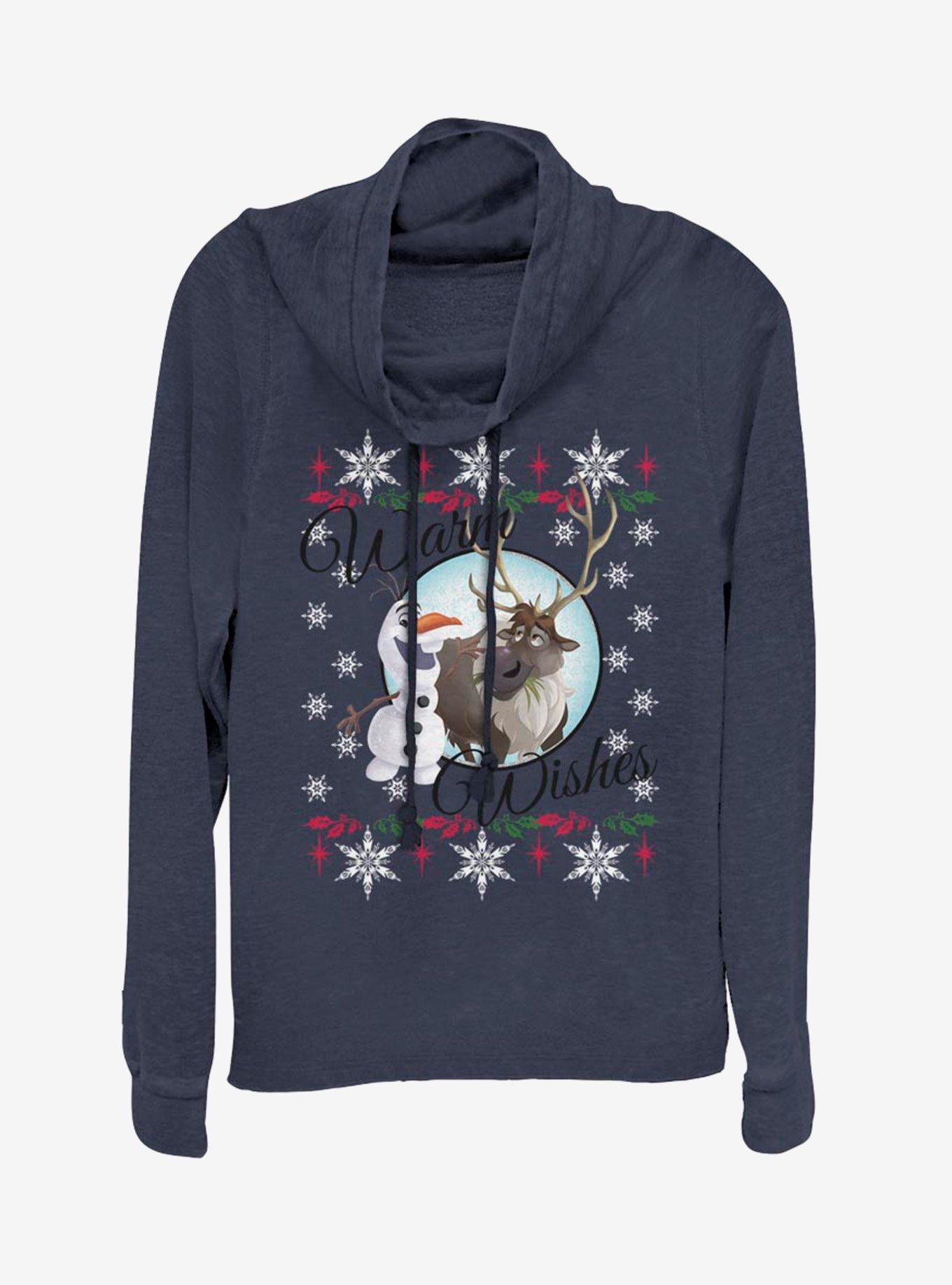 Disney Frozen Winter Wishes Cowl Neck Long-Sleeve Girls Top