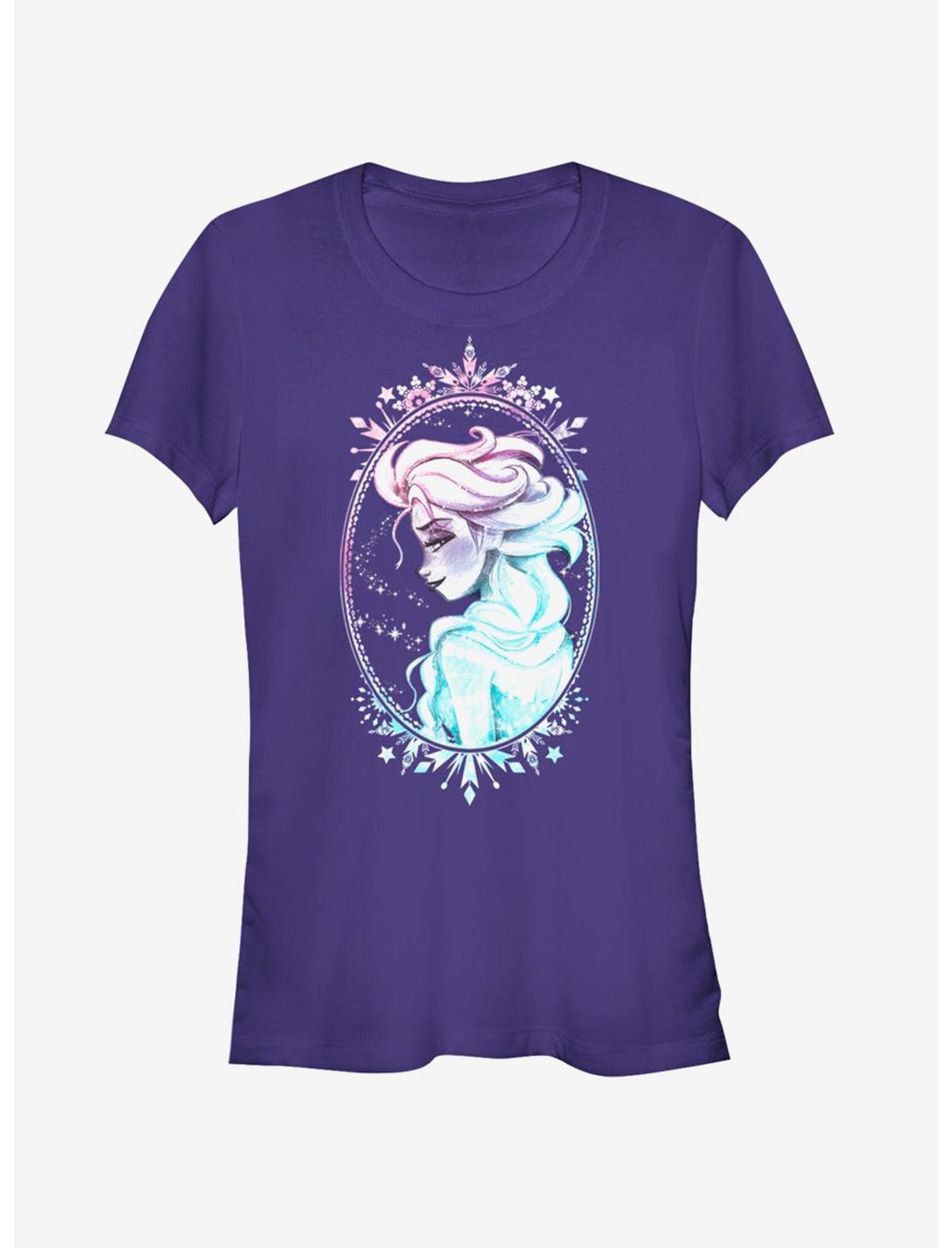 Disney Frozen Elsa Frame Gradient Girls T-Shirt, PURPLE, hi-res