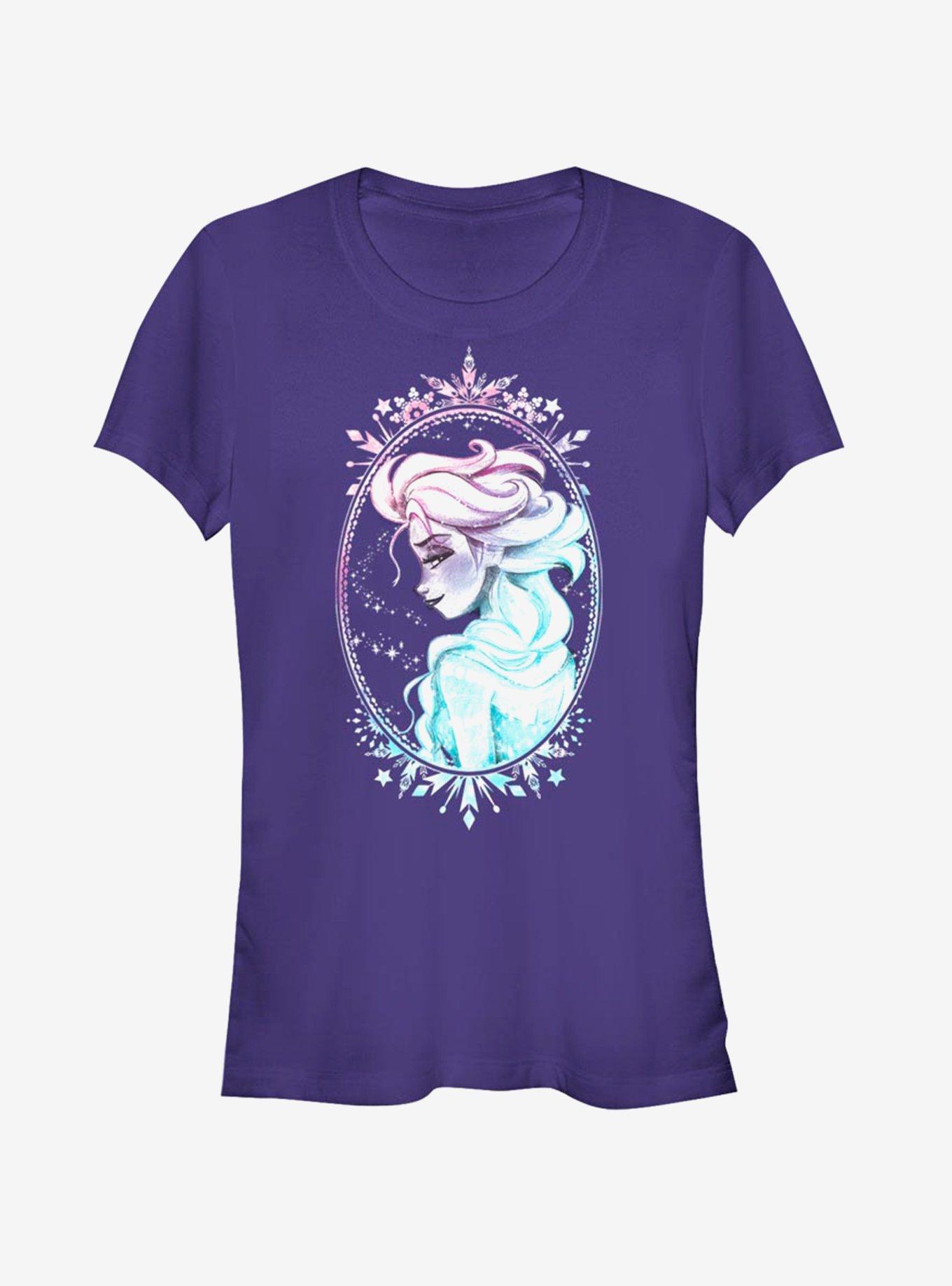 Disney Frozen Elsa Frame Gradient Girls T-Shirt, PURPLE, hi-res