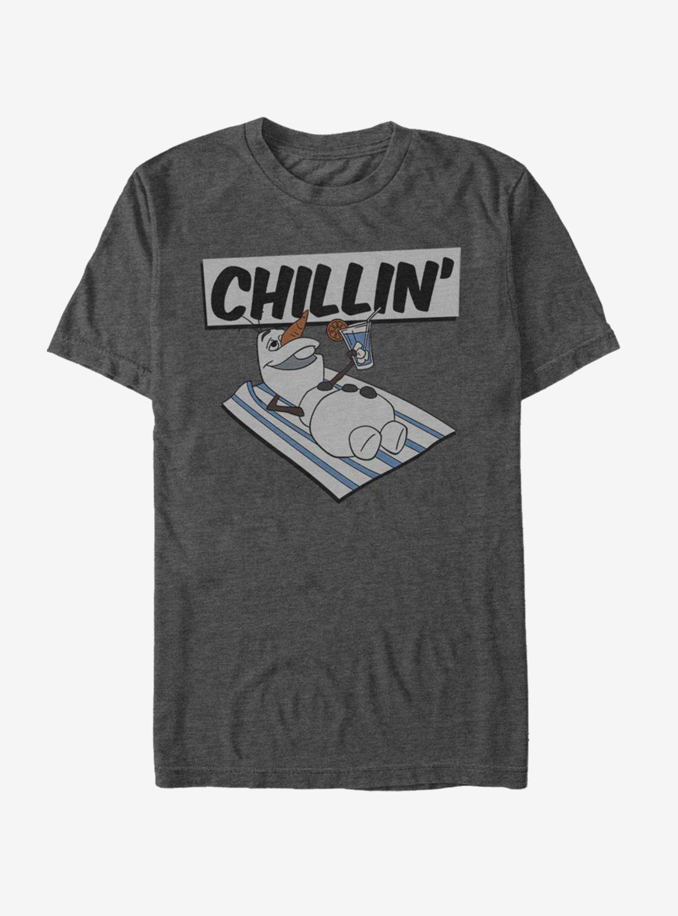 Disney Frozen Chillin' T-Shirt, CHAR HTR, hi-res