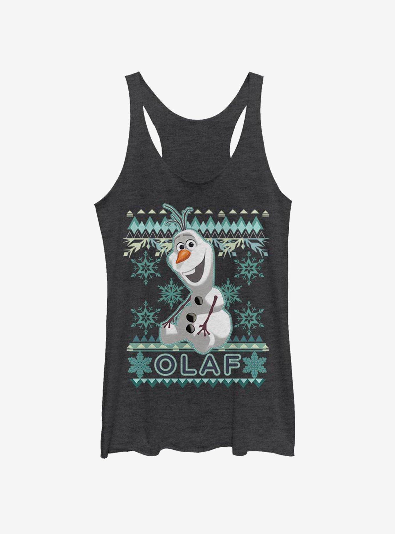 Disney Frozen Olaf Fade X-Mas Girls Tank, BLK HTR, hi-res