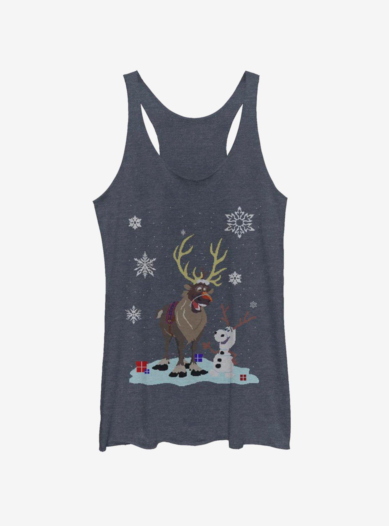 Disney Frozen Snow Clones Girls Tank, NAVY HTR, hi-res