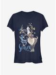 Disney Frozen Olaf Season Girls T-Shirt, NAVY, hi-res