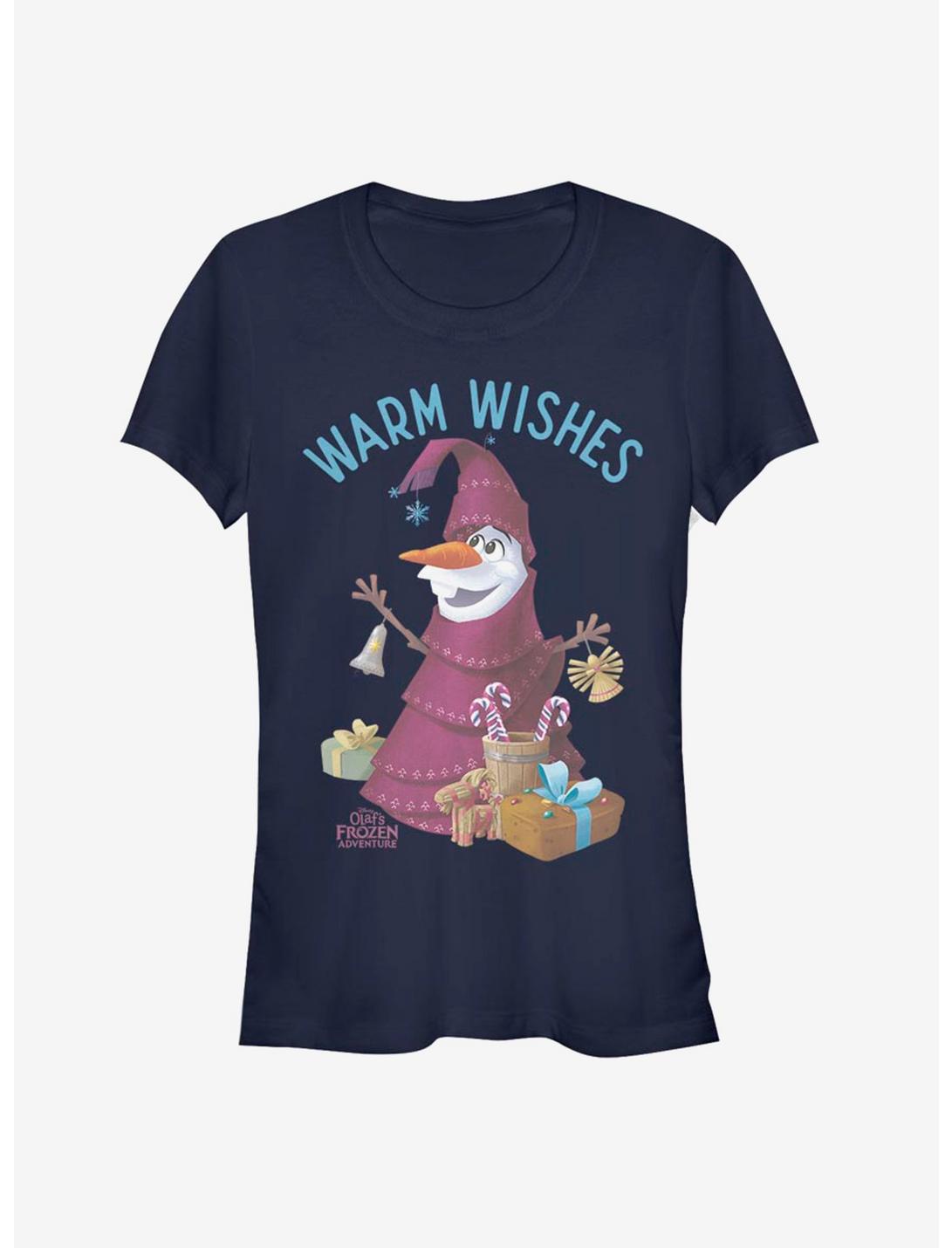 Disney Frozen Olaf Wishes Girls T-Shirt, NAVY, hi-res