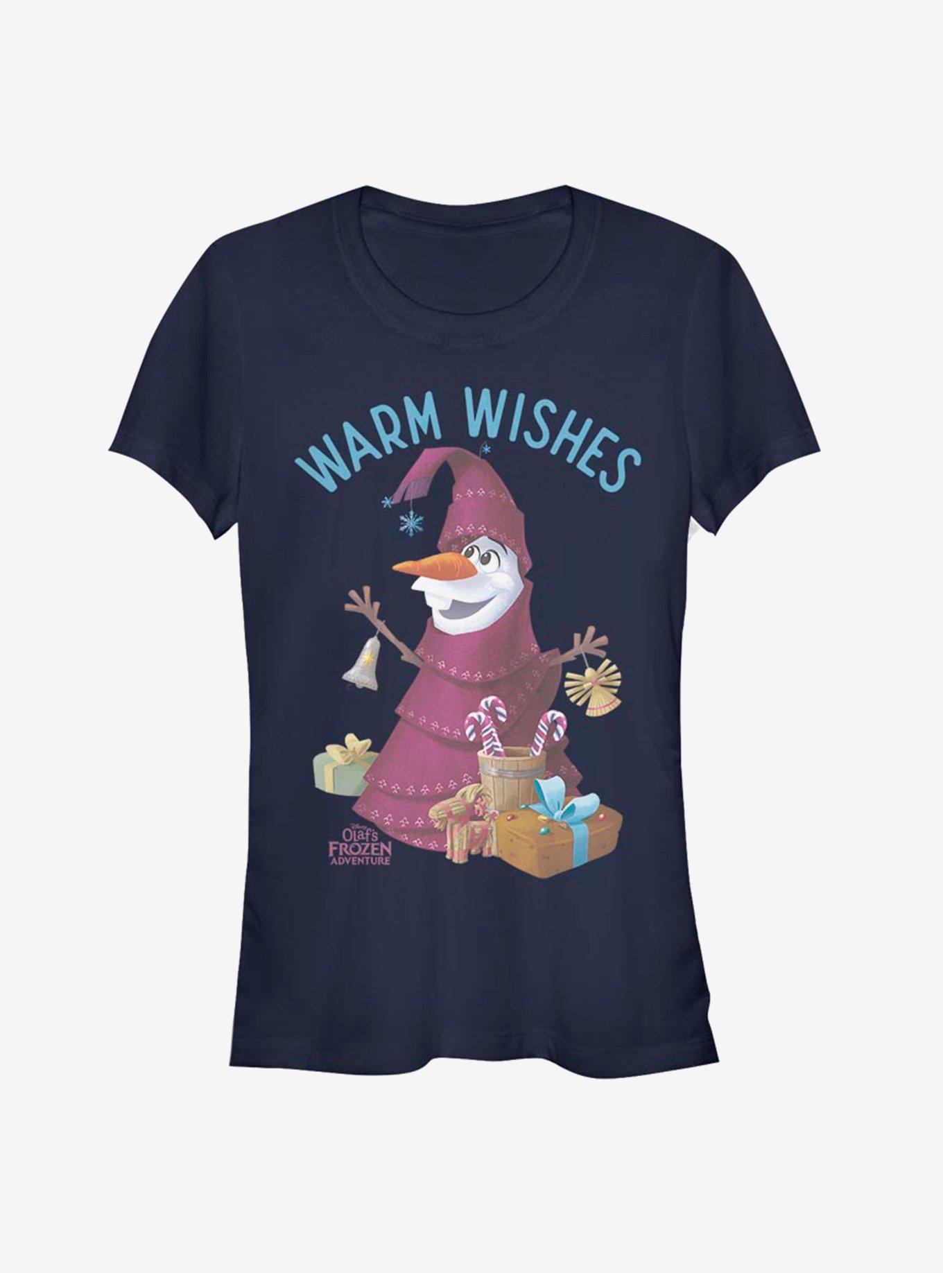 Disney Frozen Olaf Wishes Girls T-Shirt, NAVY, hi-res
