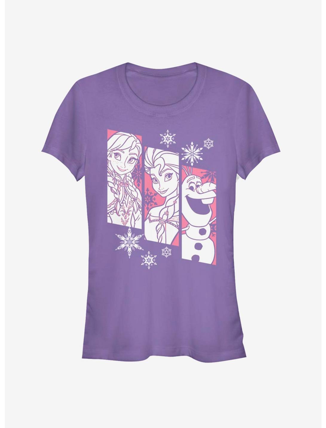 Disney Frozen Snow Trio Girls T-Shirt, PURPLE, hi-res