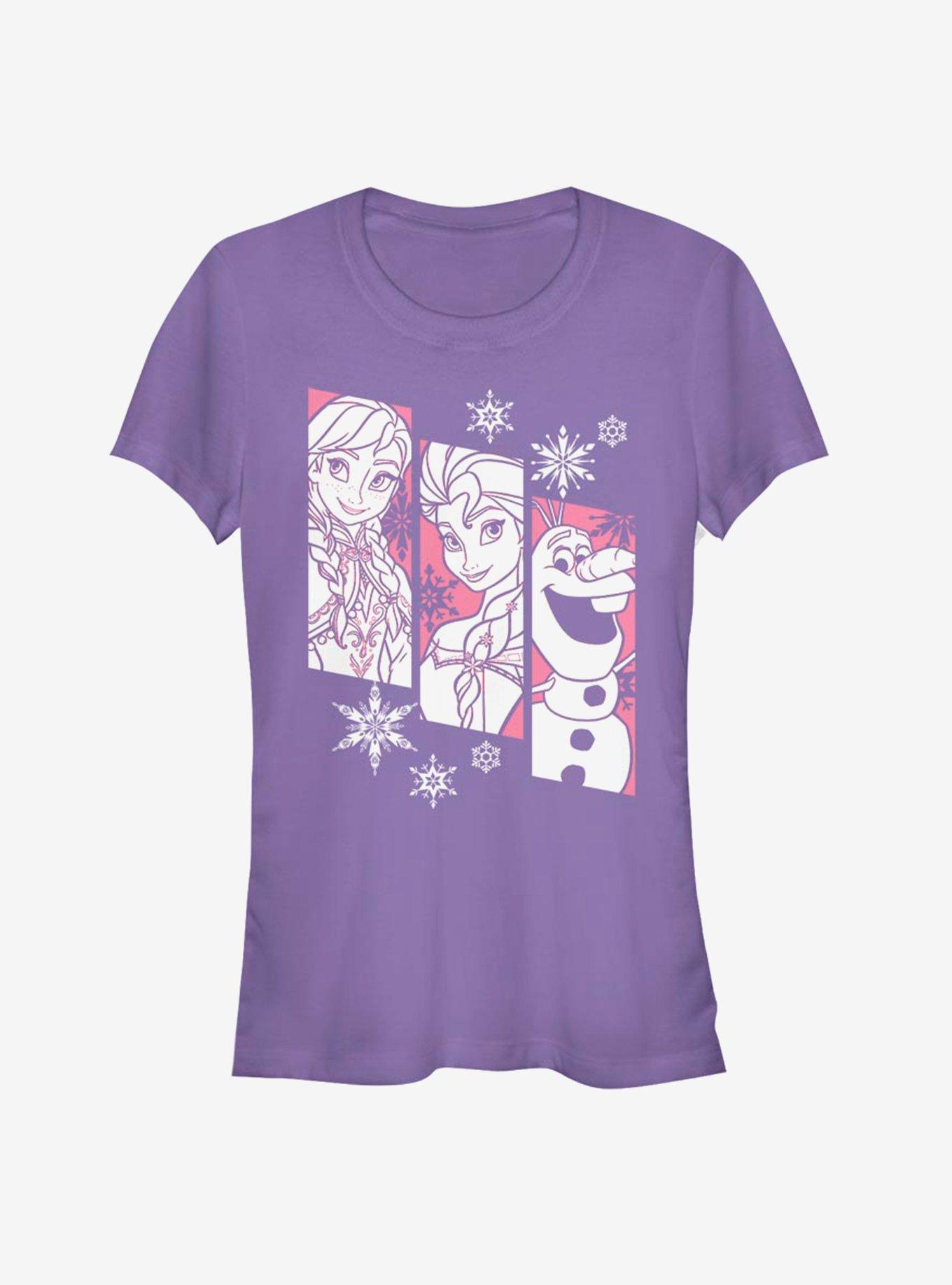 Disney Frozen Snow Trio Girls T-Shirt, PURPLE, hi-res