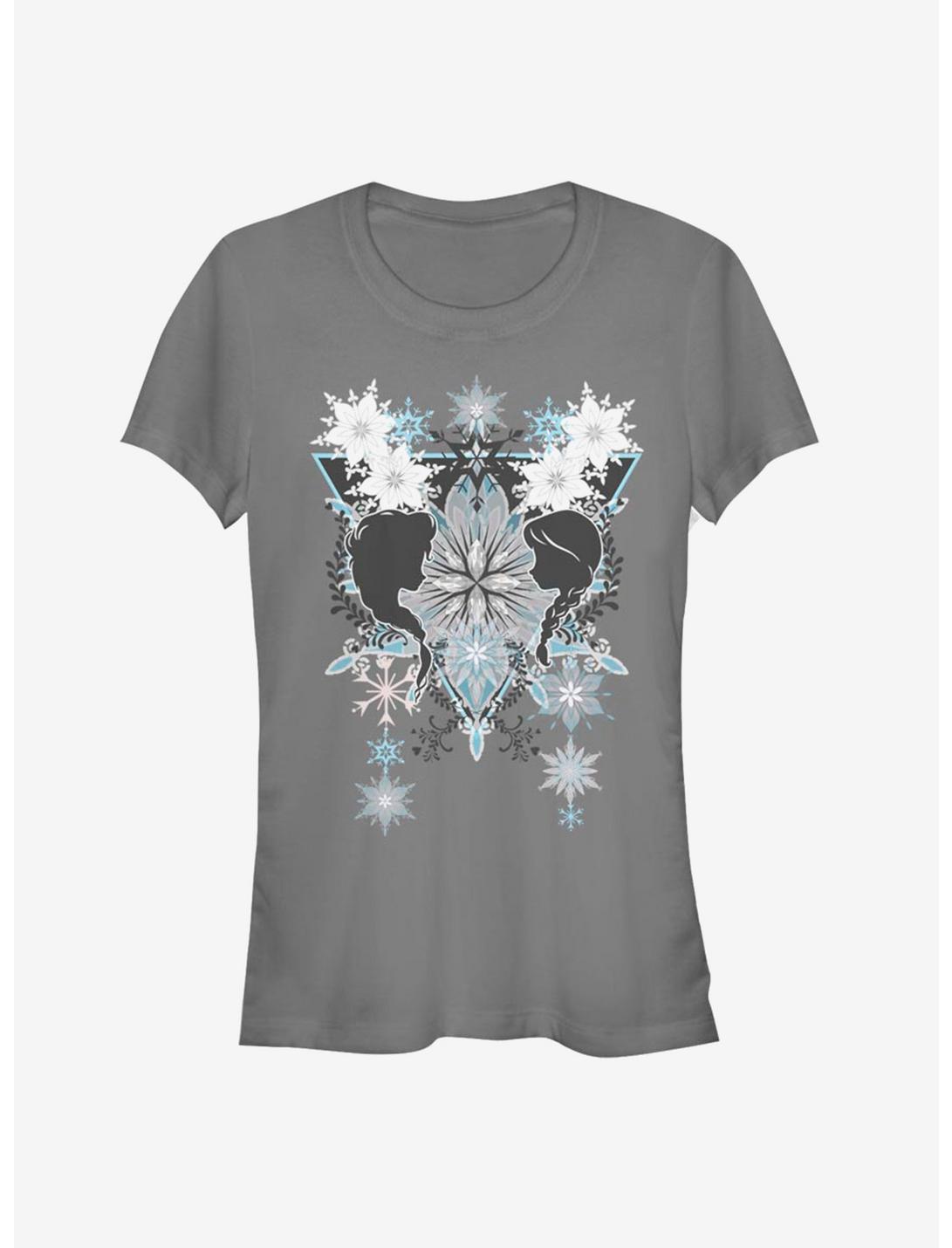 Disney Frozen Snowflake Boho Girls T-Shirt, CHARCOAL, hi-res