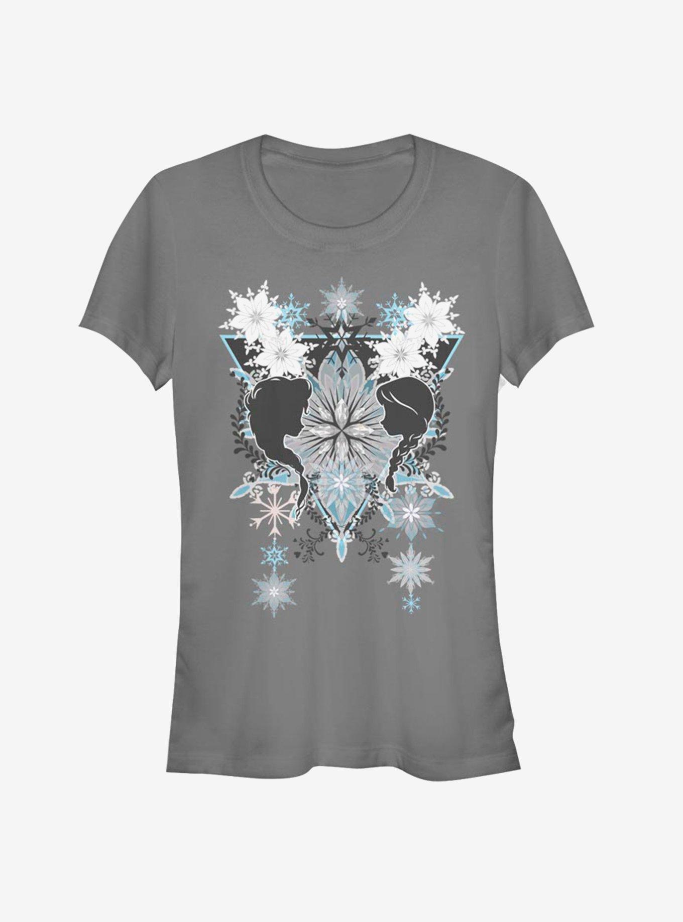 Disney Frozen Snowflake Boho Girls T-Shirt, CHARCOAL, hi-res