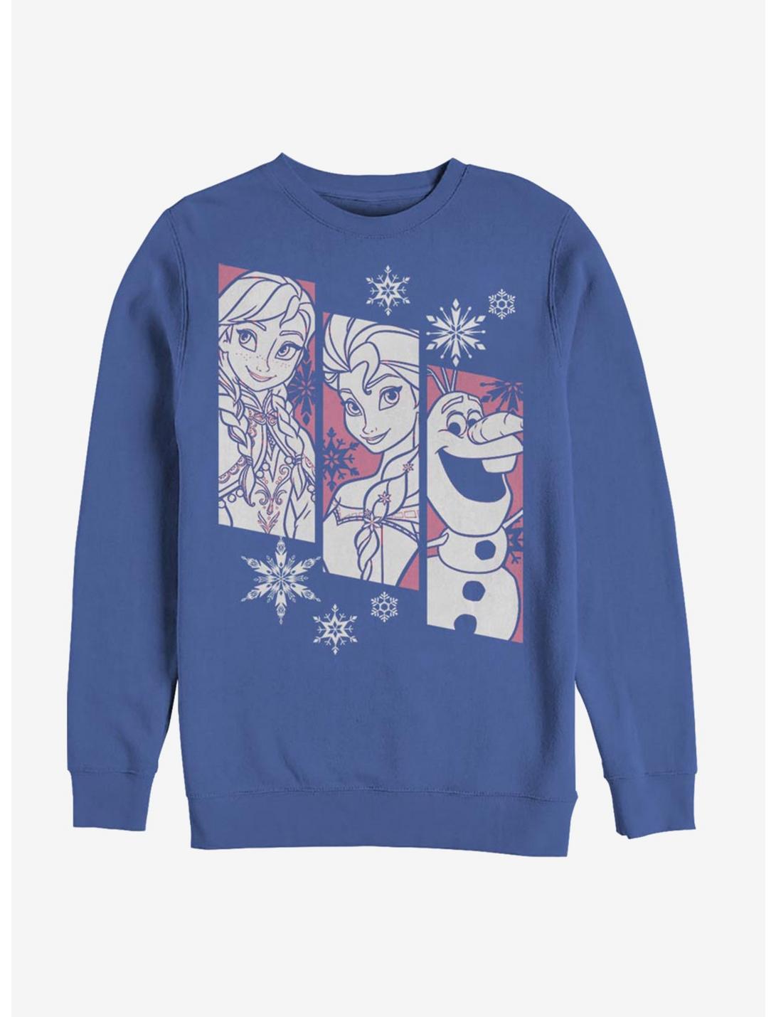 Disney Frozen Snow Trio Sweatshirt, ROYAL, hi-res